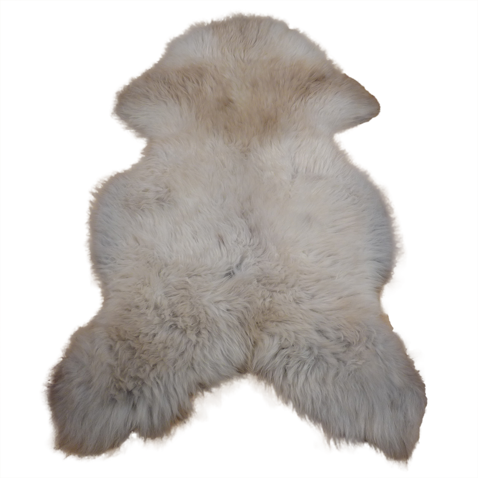 Exklusives Unikat Schaffell weiß - grau - braun 125x80cm #15204