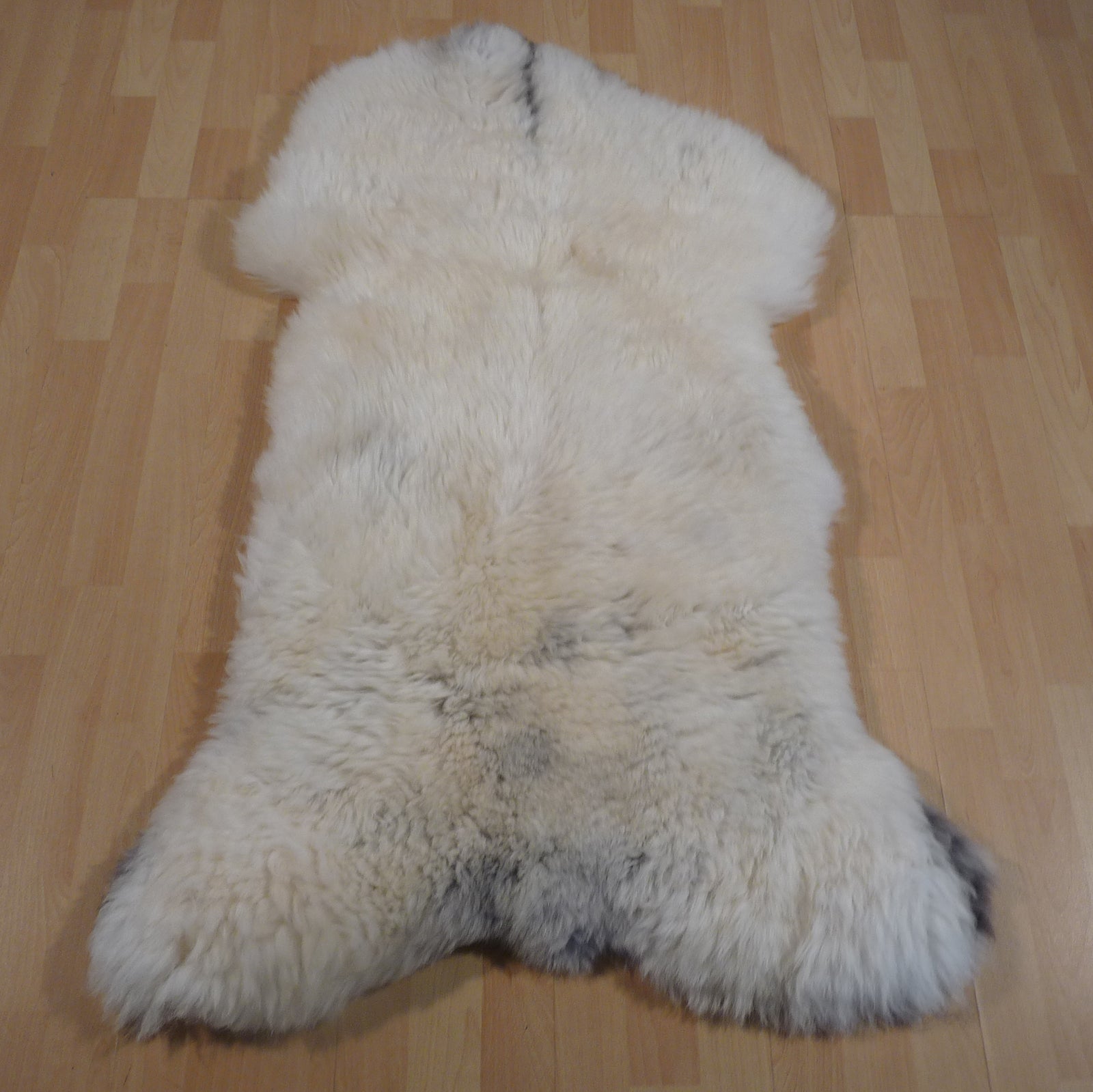 Exklusives Unikat Schaffell weiß - grau 130x70cm #15285