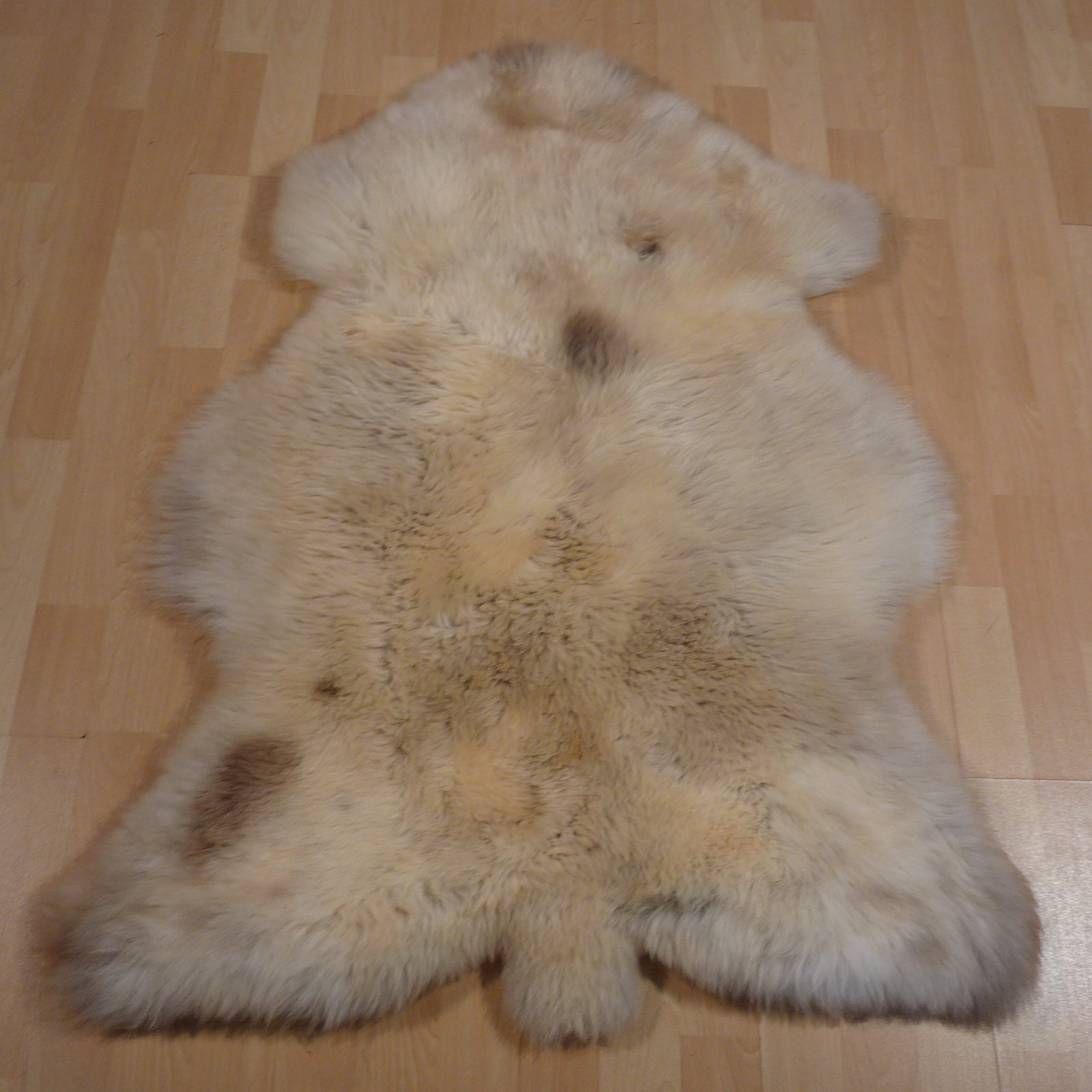 Exklusives Unikat Lammfell braun - beige 110x80cm #15309