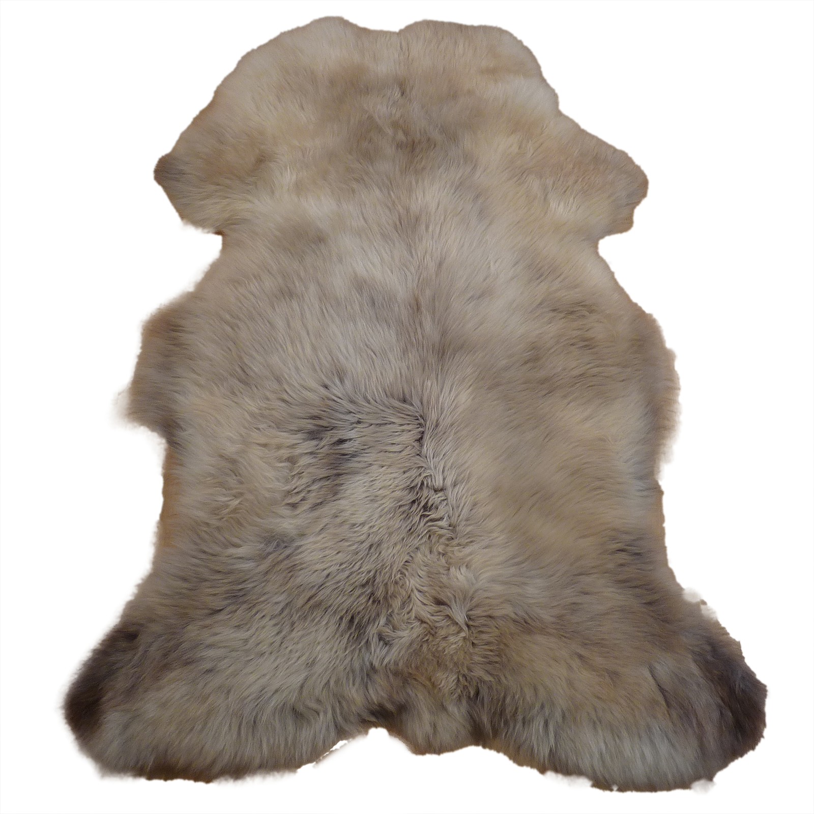 Exklusives Unikat Lammfell beige - braun 110x70cm #15744