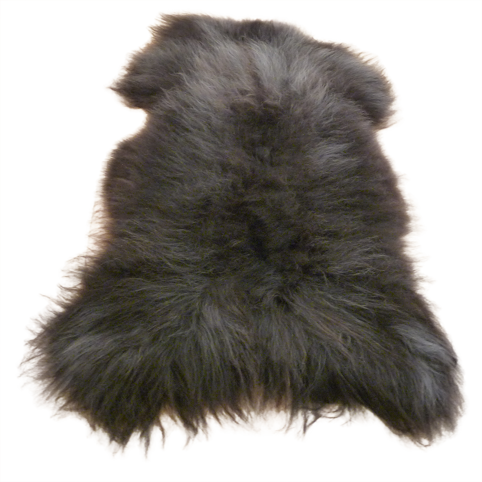 Exklusives Unikat Islandschaffell schwarz - grau 145x90cm #15756