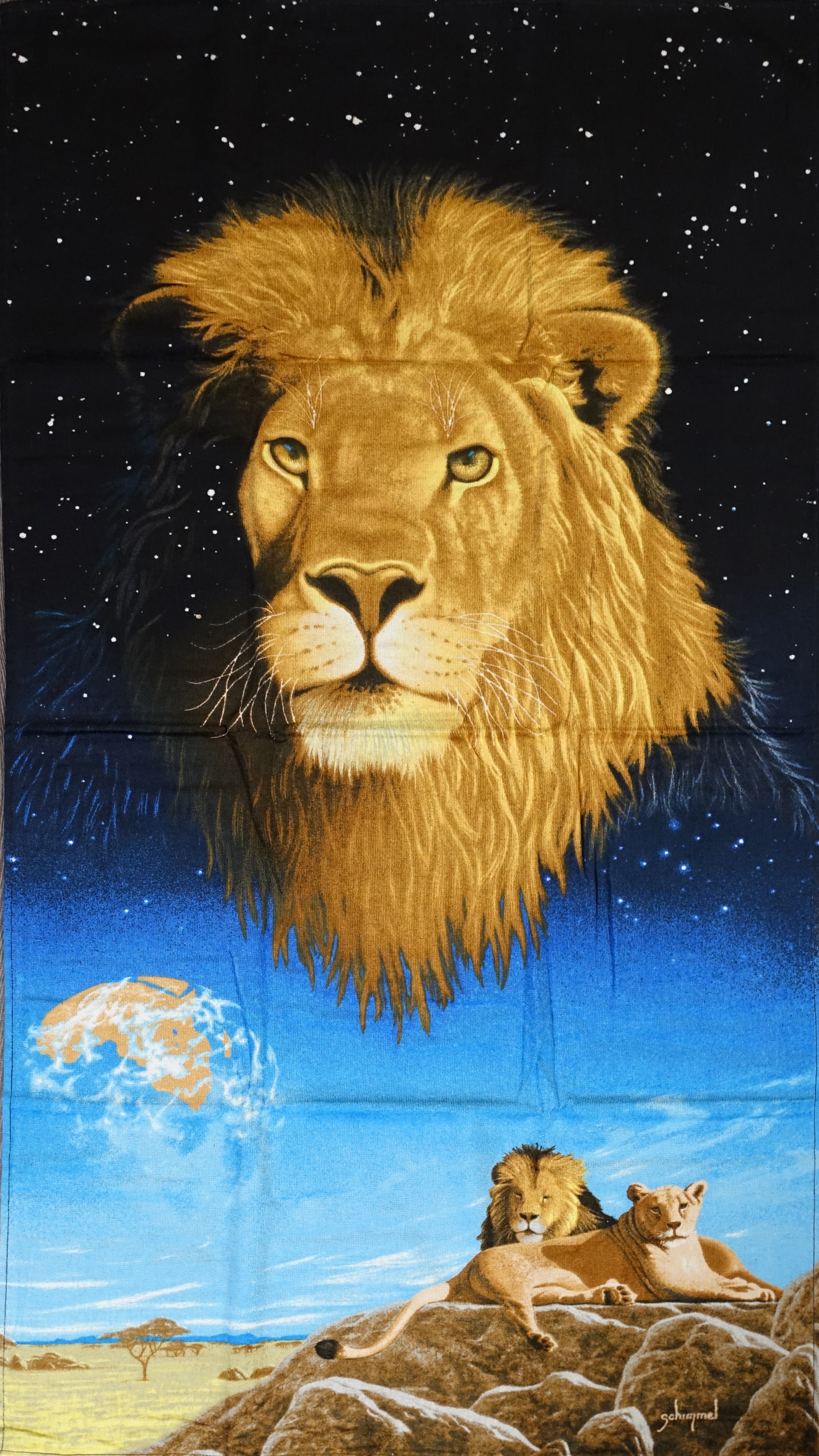 Handtuch Strandtuch Badehandtuch Saunatuch Motiv Löwe 150x70cm