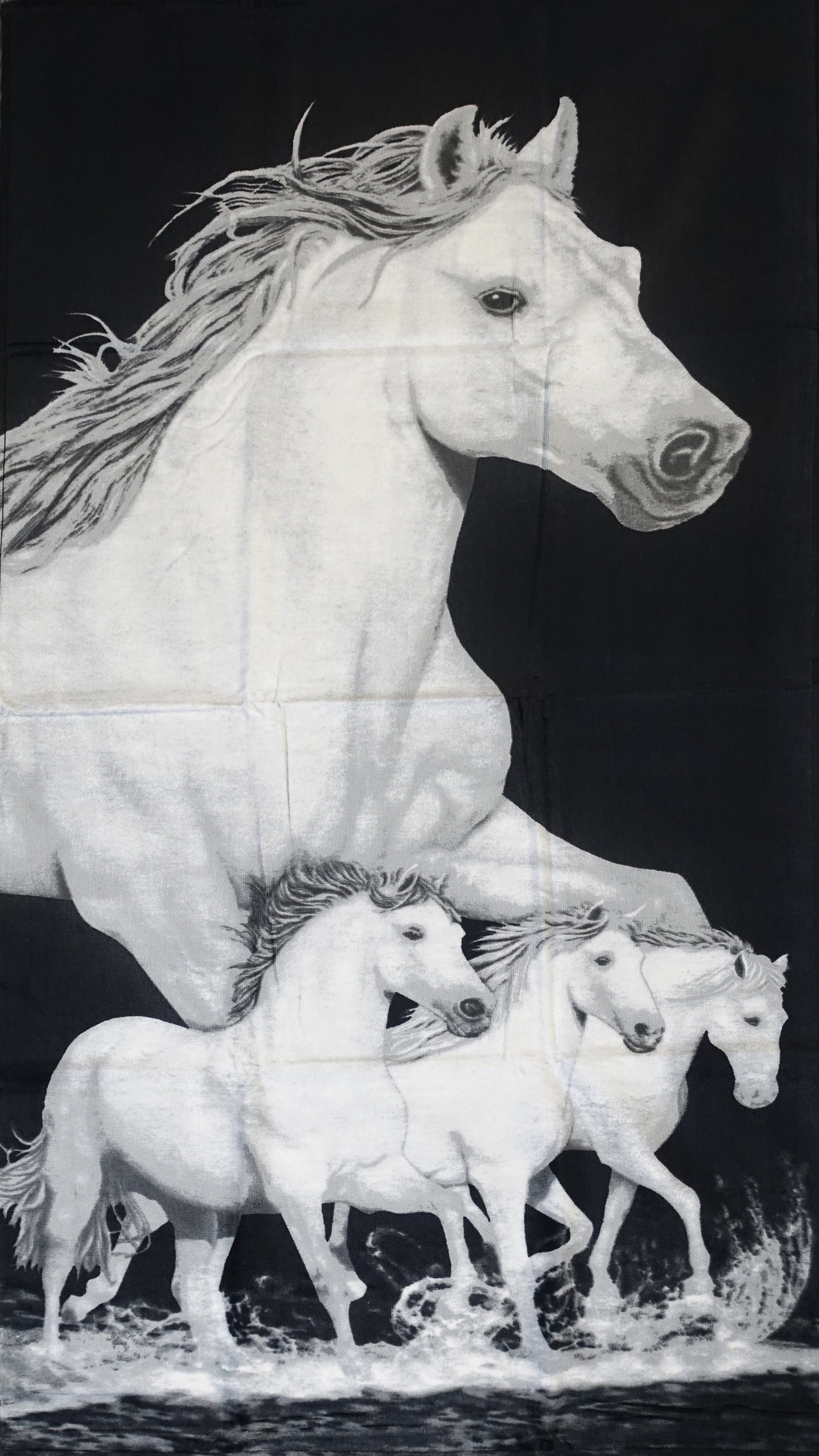 Handtuch Strandtuch Badehandtuch Saunatuch Motiv Pferde 150x70cm