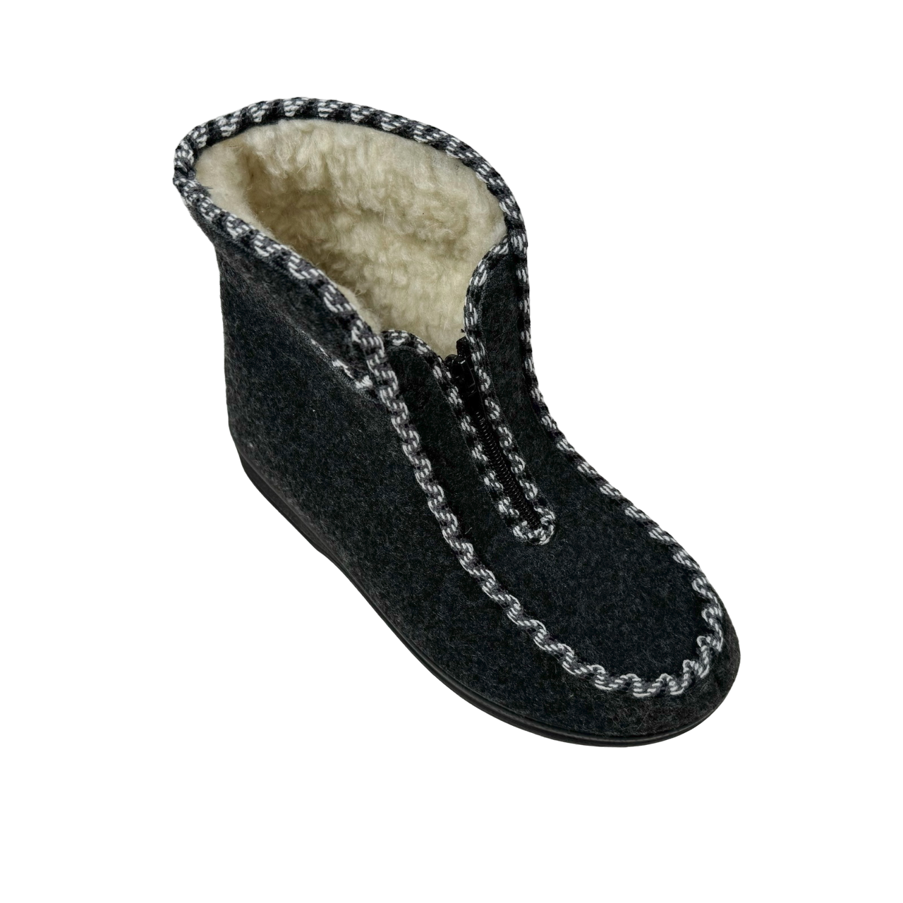 Filzschuhe Hausschuhe knöchelhoch mit Lammwolle gefüttert
