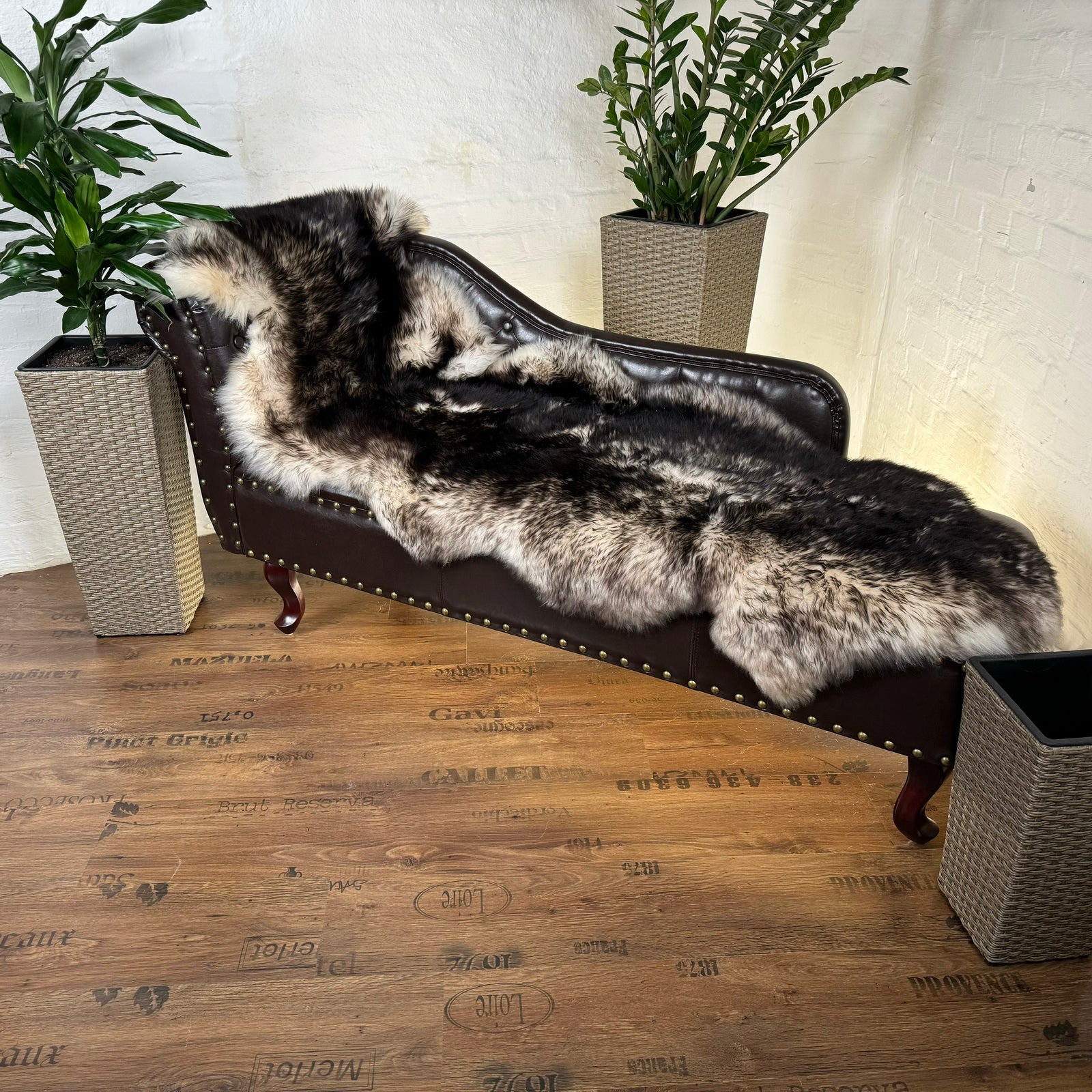 MEIWITT® Schaffellläufer weiss taupe