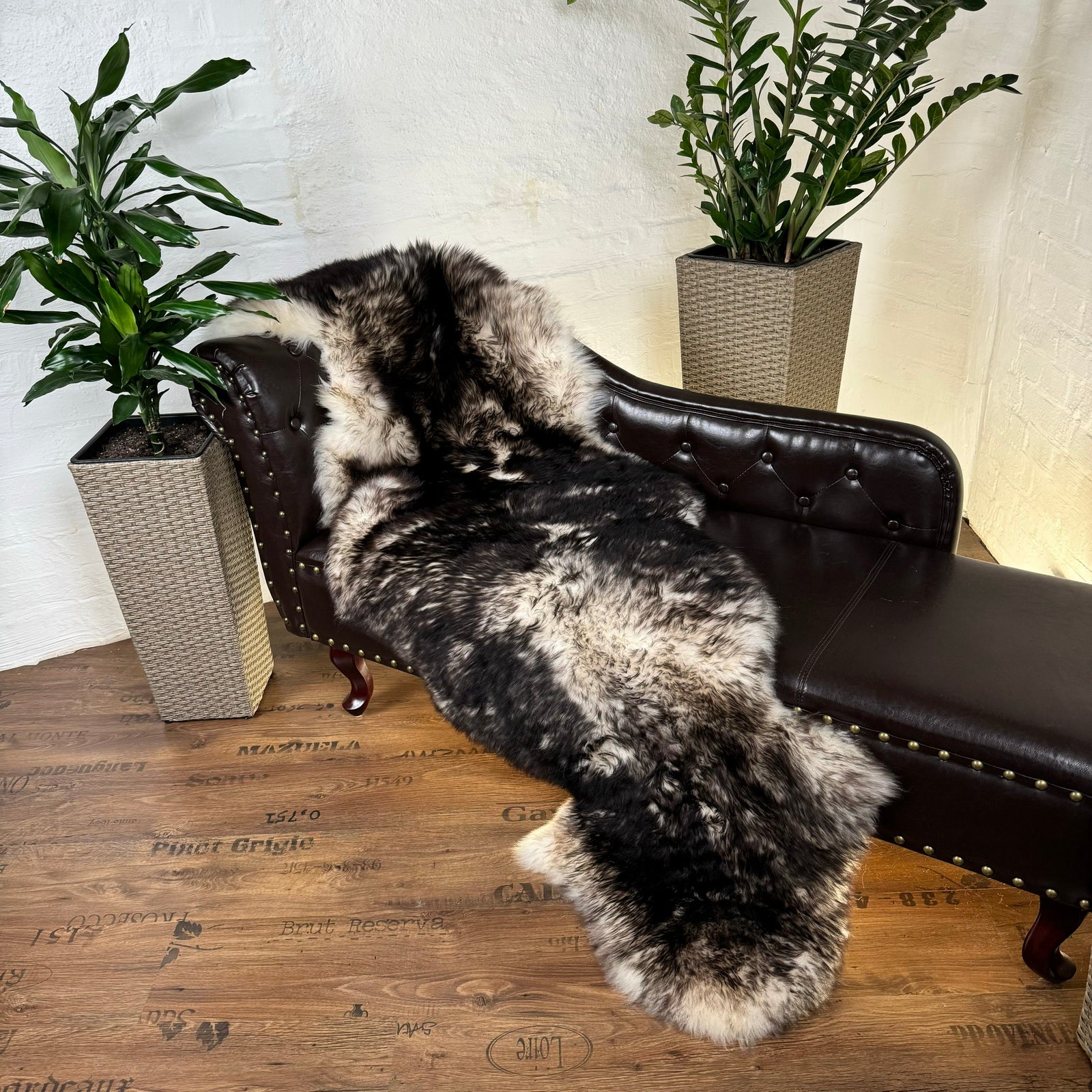 MEIWITT® Schaffellläufer weiss taupe