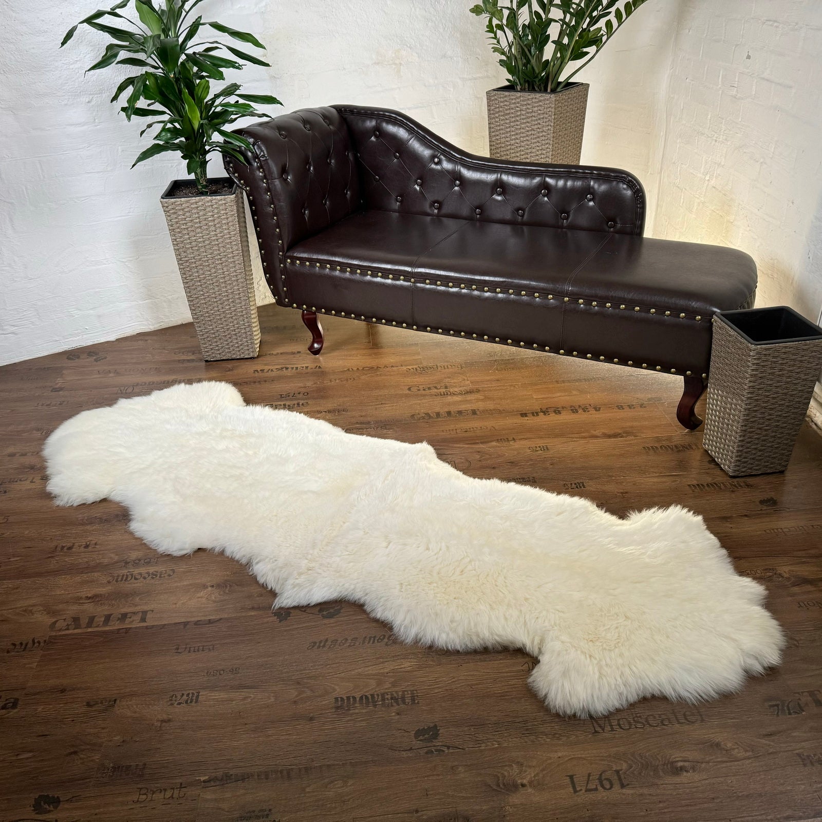 MEIWITT® Schaffellläufer weiss