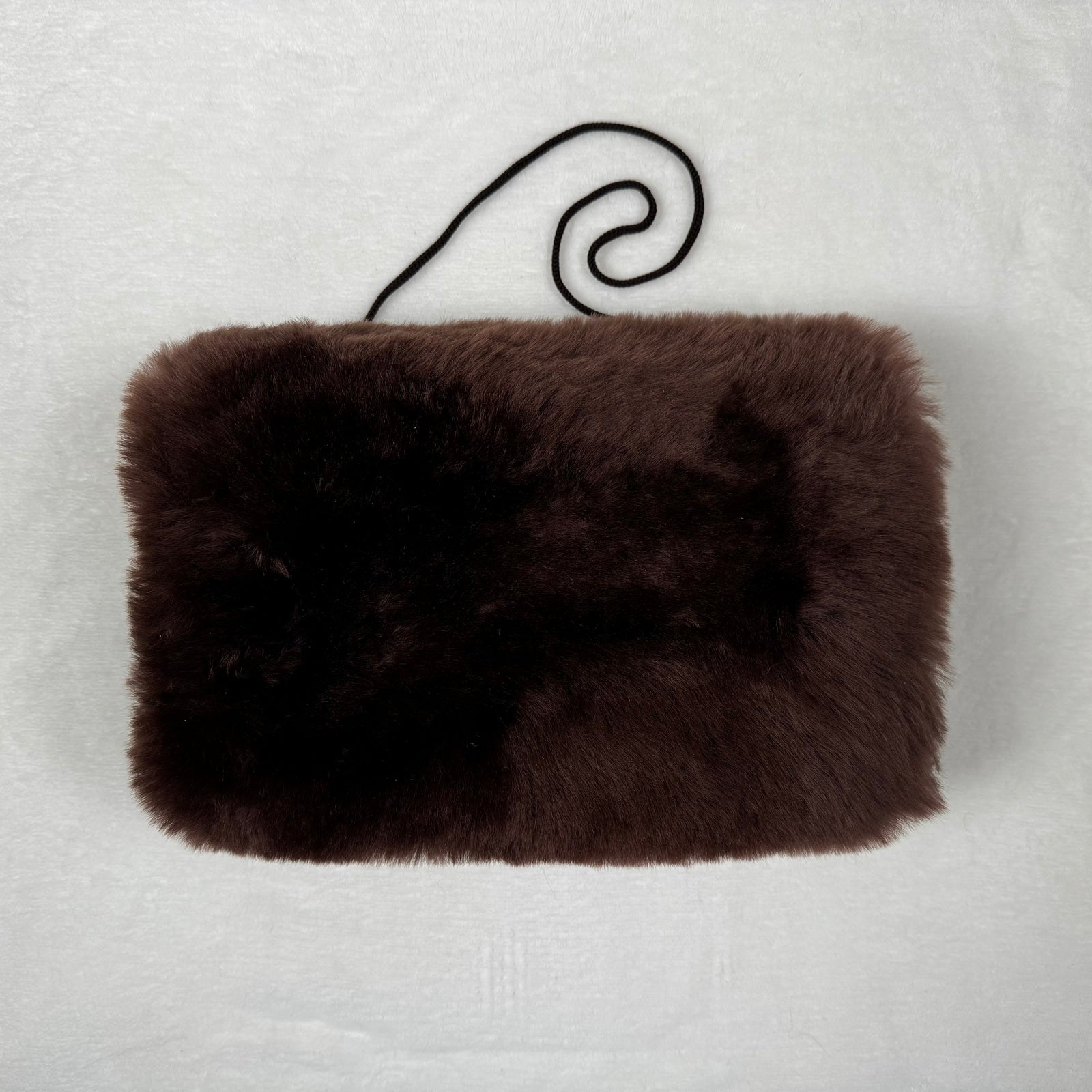MEIWITT® Handwärmer Muff aus echtem Lammfell braun