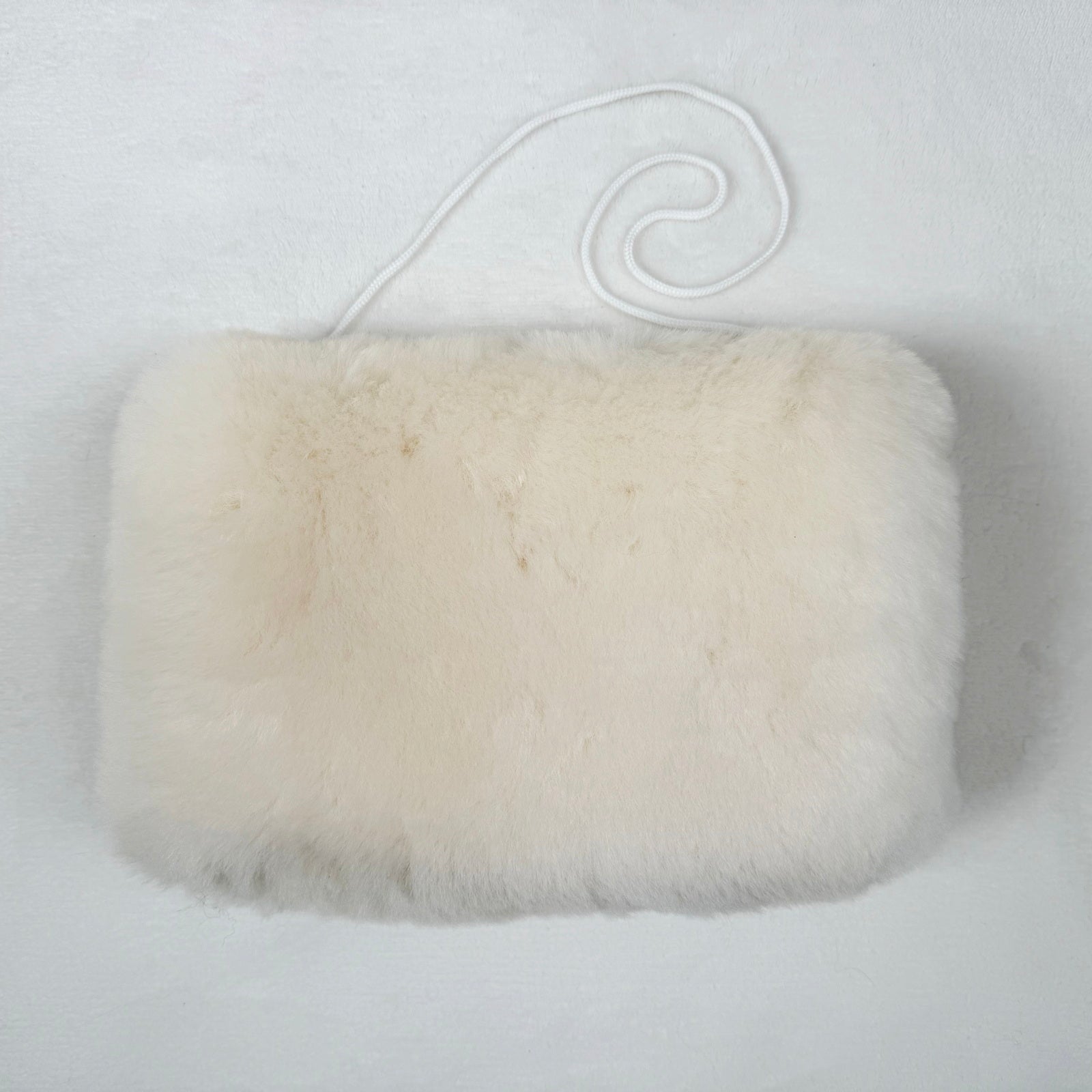 MEIWITT® Handwärmer Muff aus echtem Lammfell weiss