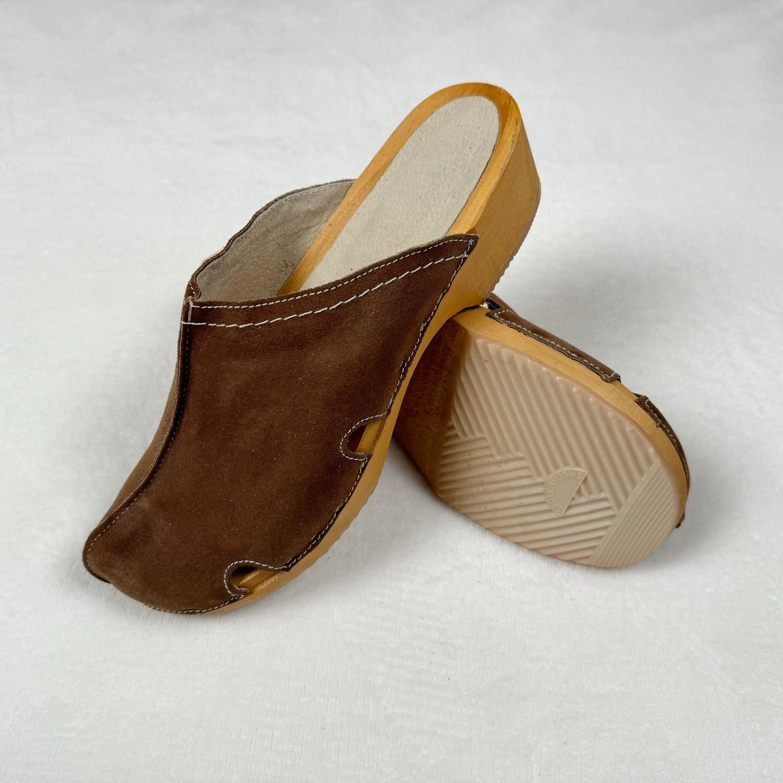 Schwedenclogs Clogs Leder Holz braun