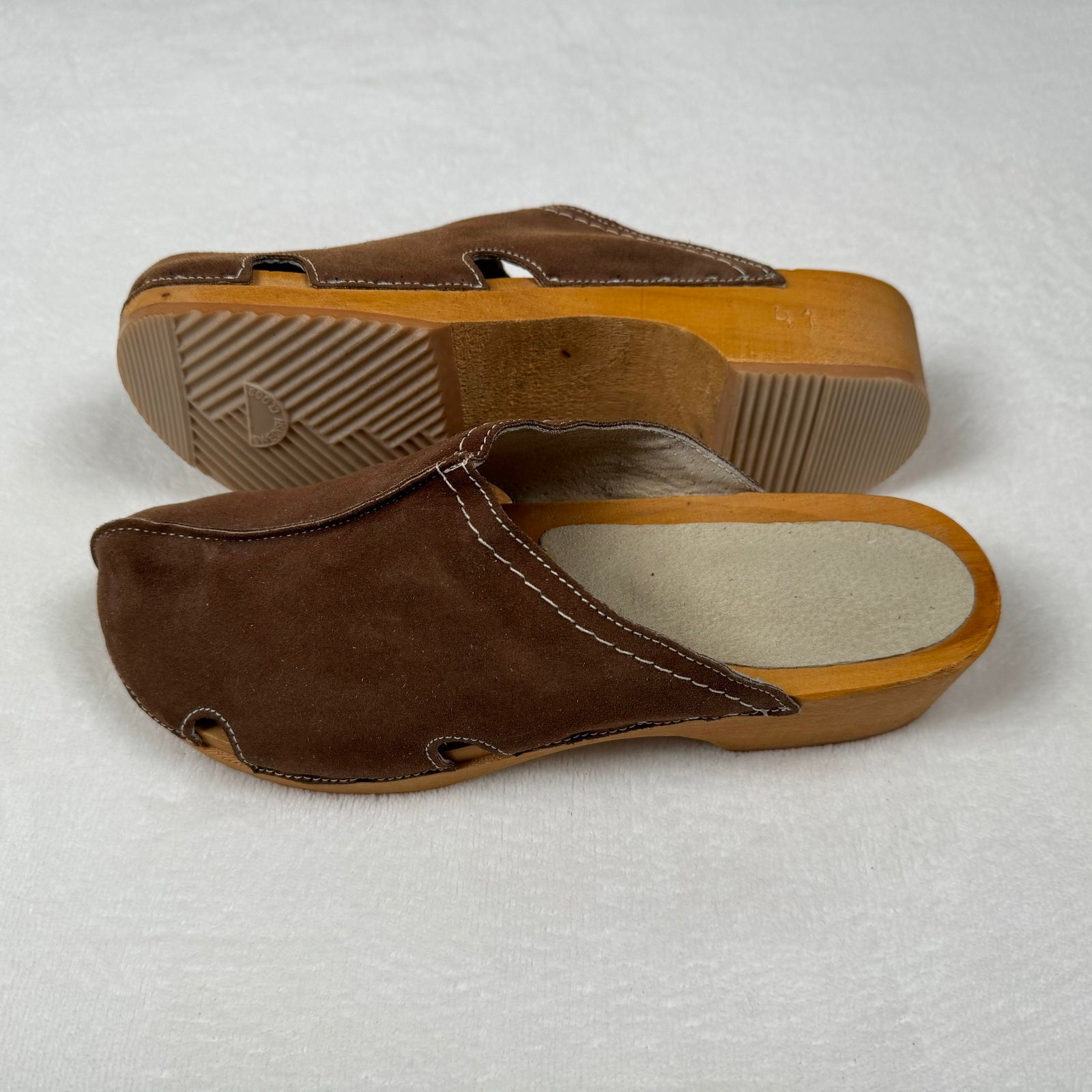 Schwedenclogs Clogs Leder Holz braun
