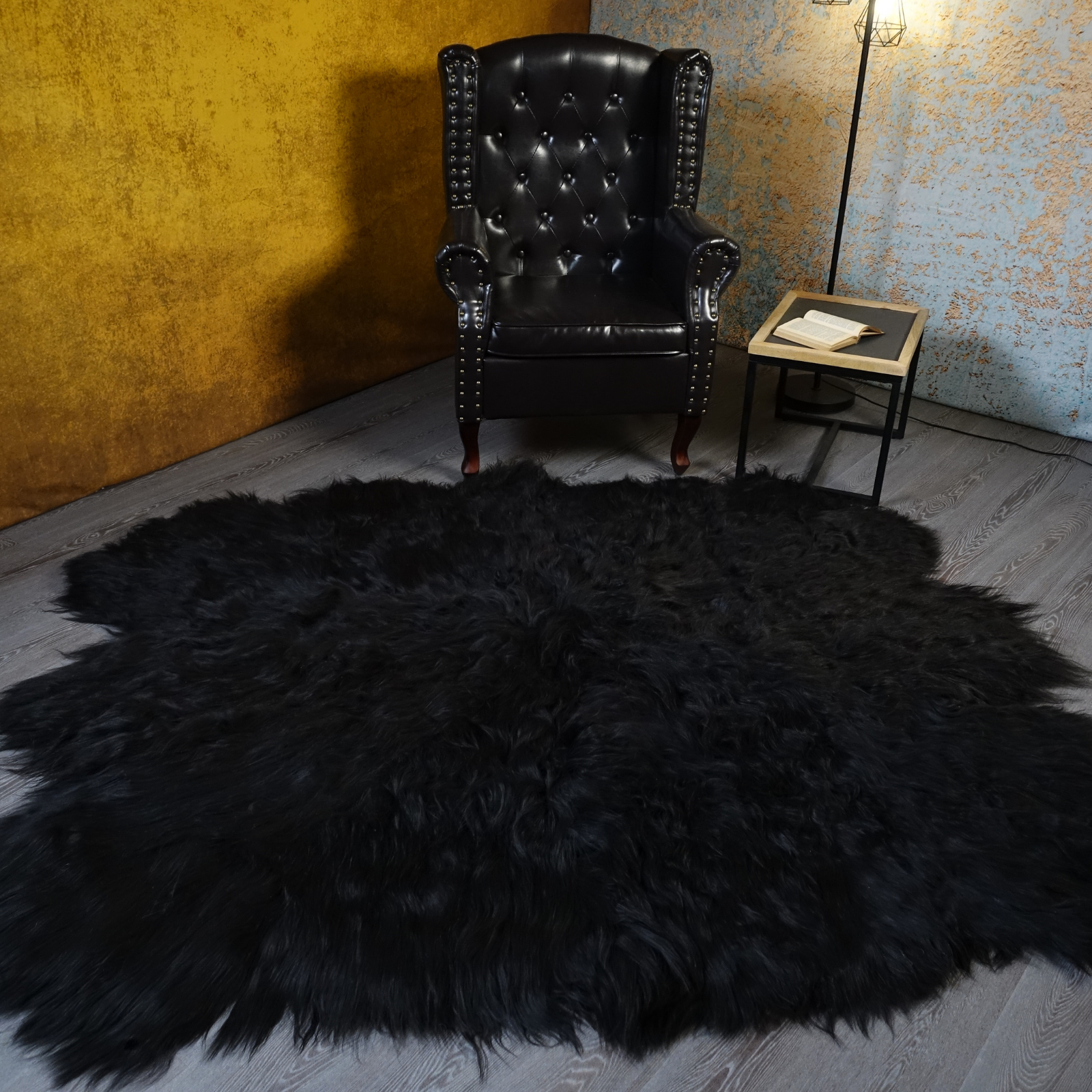 MEIWITT® Island Schaffellteppich schwarz