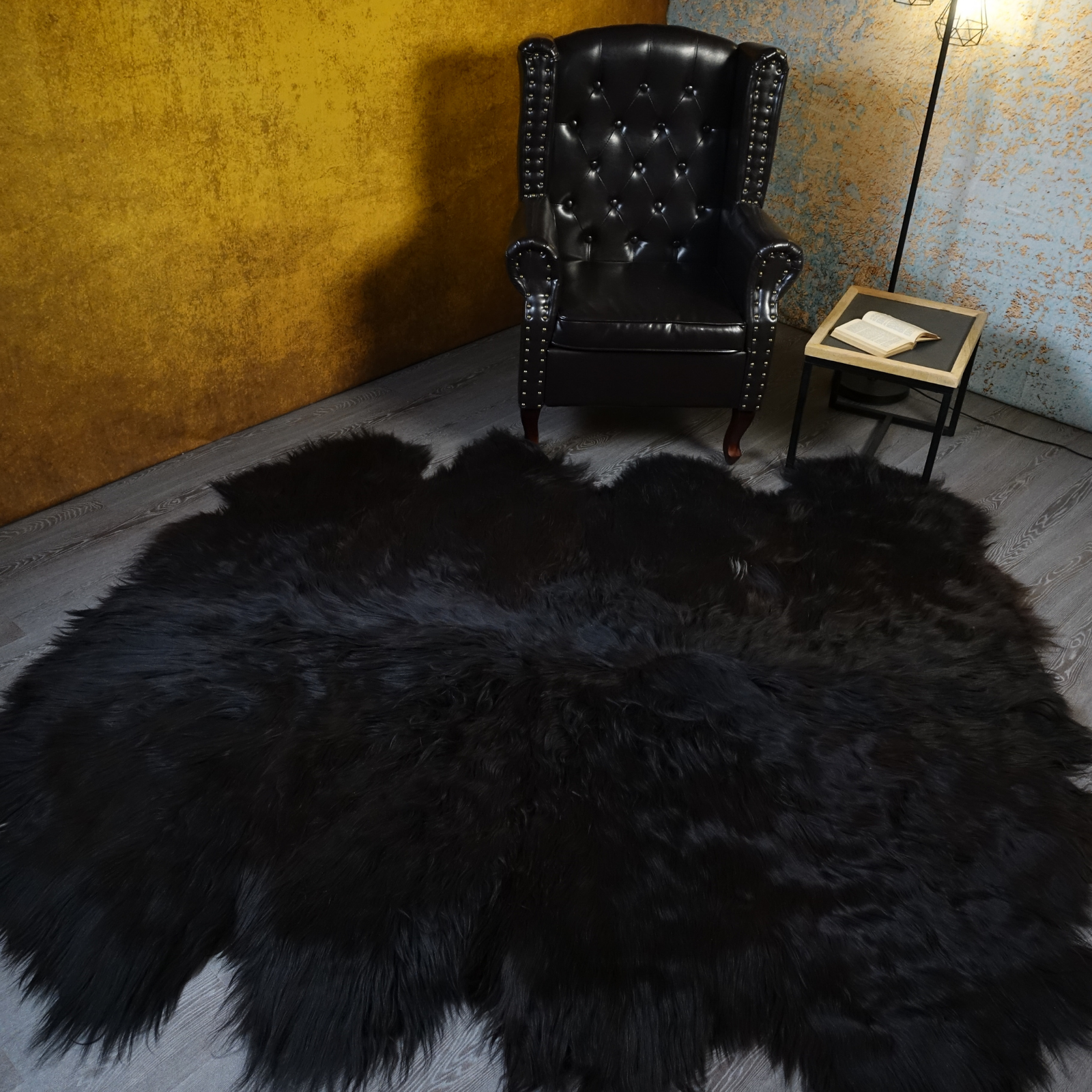 MEIWITT® Island Schaffellteppich schwarz