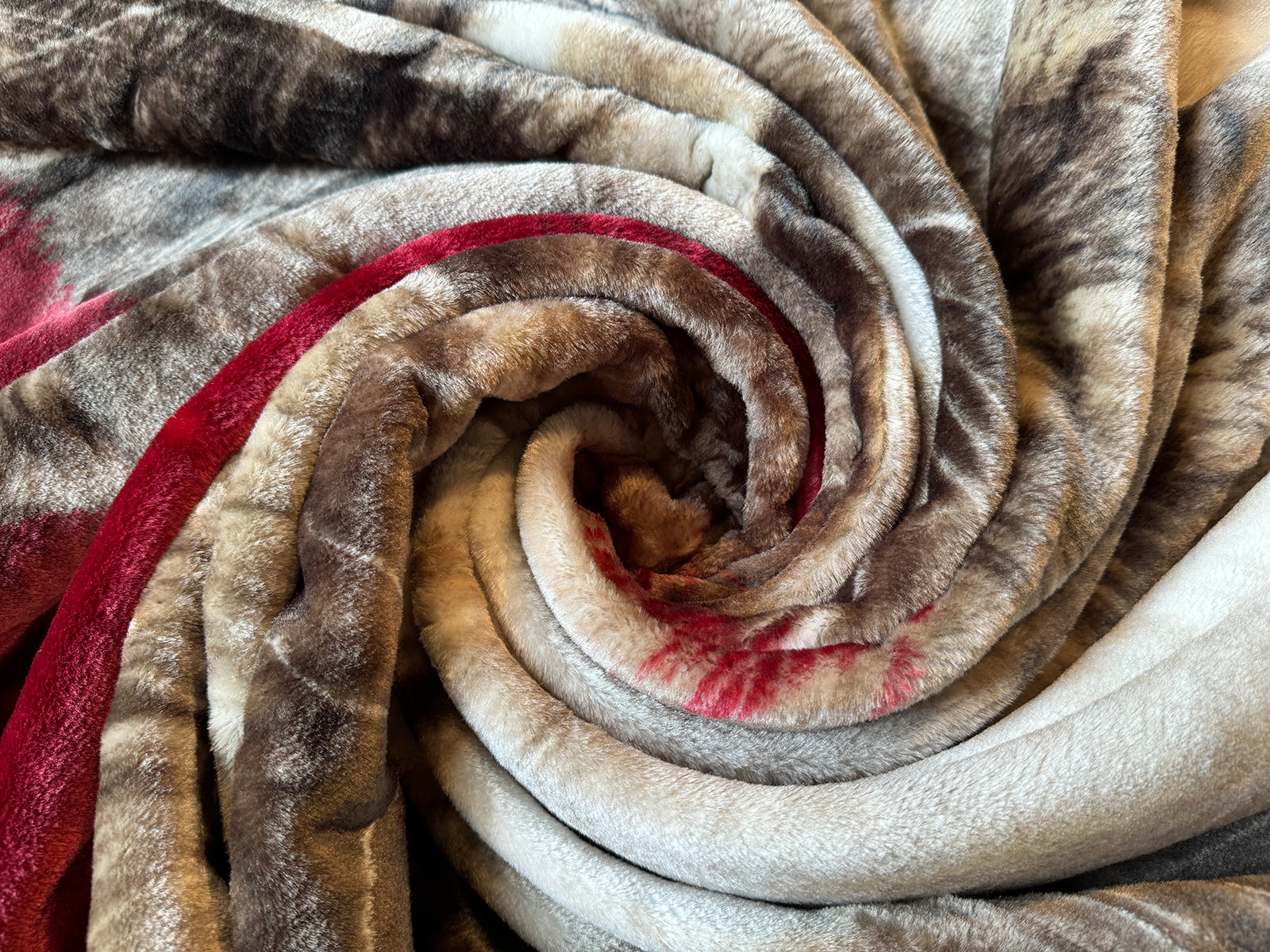 Kuscheldecke Tagesdecke Wohndecke Tiermotiv 2 Katzen rot
