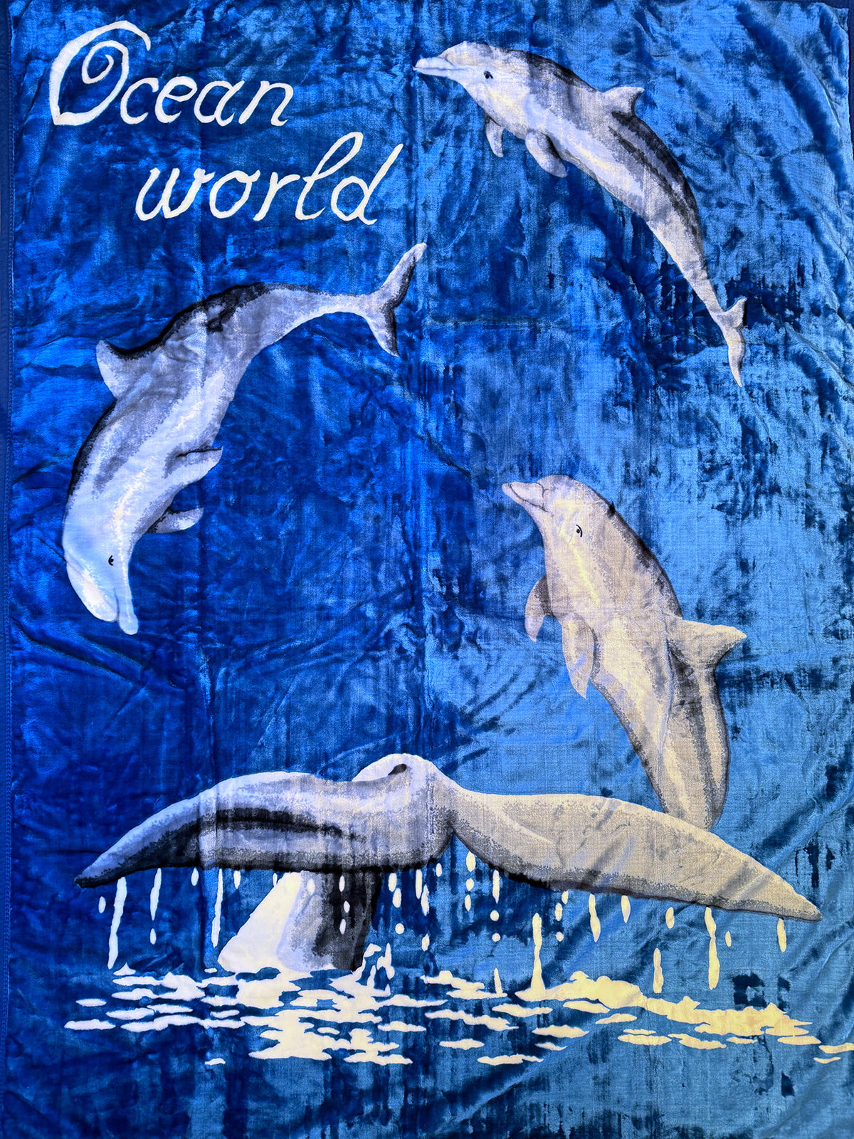 Kuscheldecke Tagesdecke Wohndecke Tiermotiv Delfin