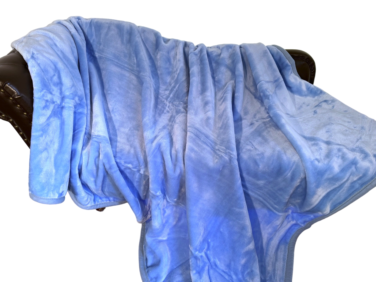 Kuscheldecke Tagesdecke Wohndecke im Glanz-Design hellblau 160x200cm
