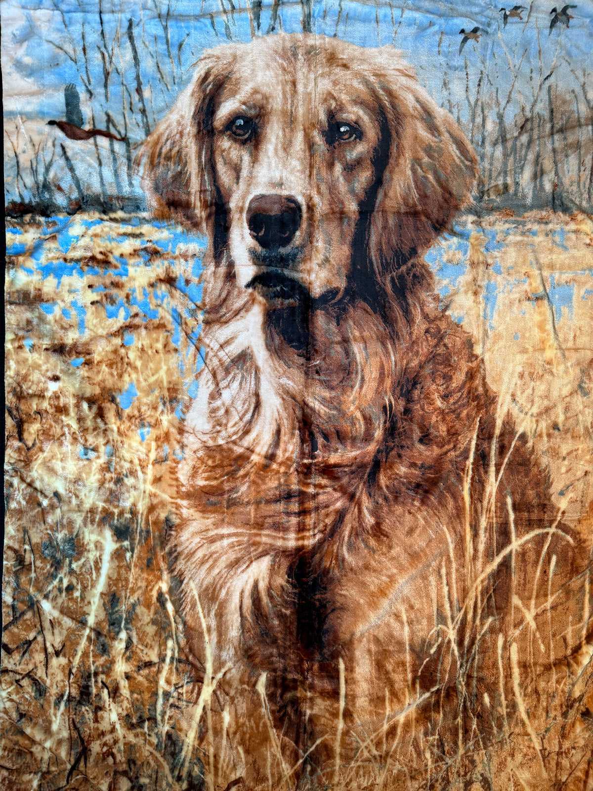 Kuscheldecke Tagesdecke Wohndecke Tiermotiv Jagdhund