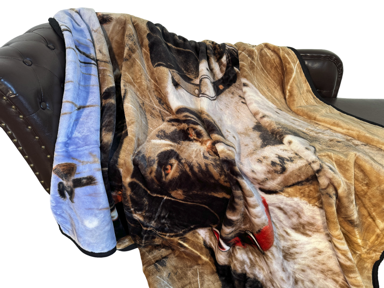 Kuscheldecke Tagesdecke Wohndecke Tiermotiv Jagdhunde