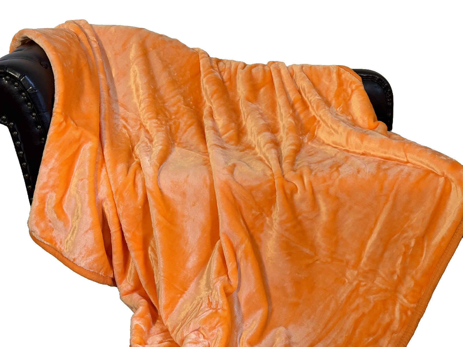 Kuscheldecke Tagesdecke Wohndecke im Glanz-Design orange 160x200cm