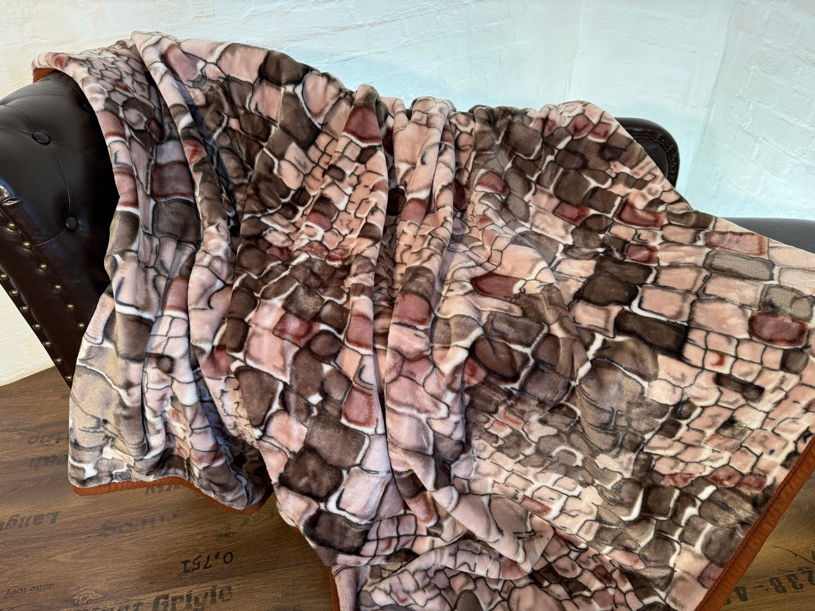 Kuscheldecke Tagesdecke Wohndecke Motiv Stone / Steine
