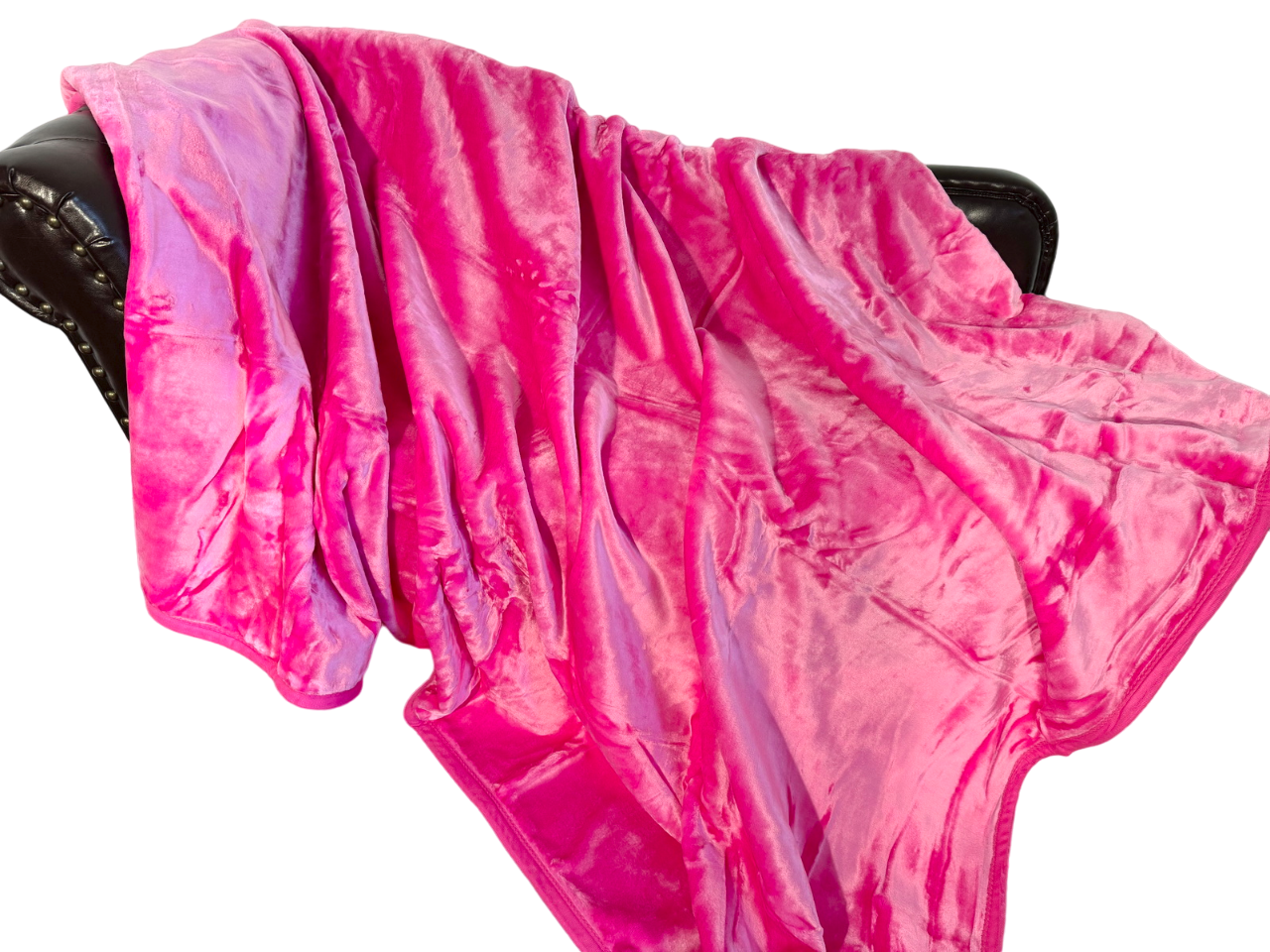 Kuscheldecke Tagesdecke Wohndecke im Glanz-Design pink 160x200cm