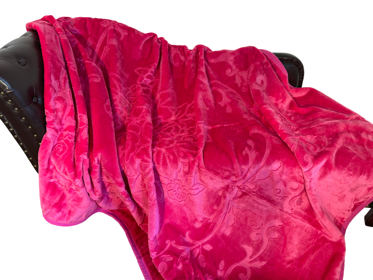 Kuscheldecke Tagesdecke Wohndecke im Luxus-Design pink