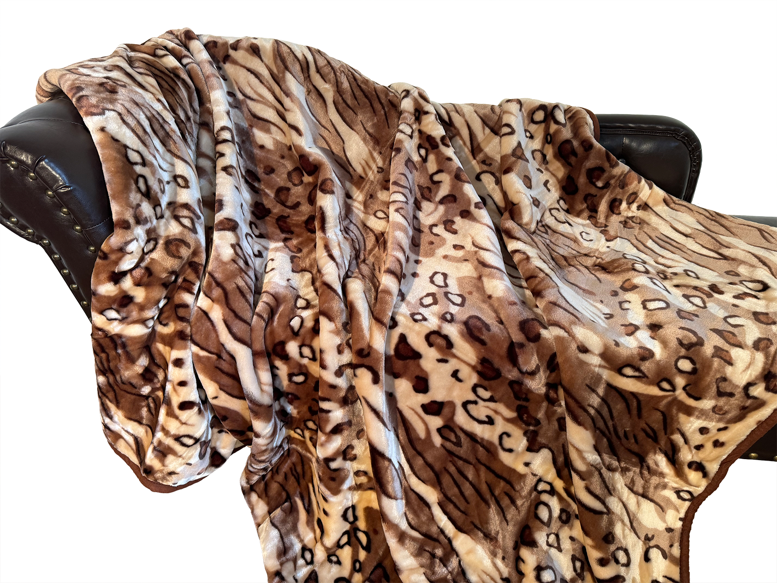 Kuscheldecke Tagesdecke Wohndecke Felloptik Tiger-Design
