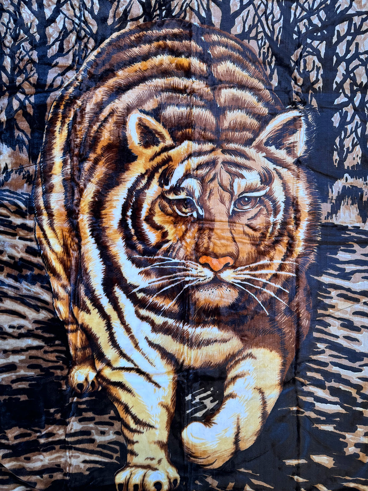 Kuscheldecke Tagesdecke Wohndecke Tiermotiv Tiger