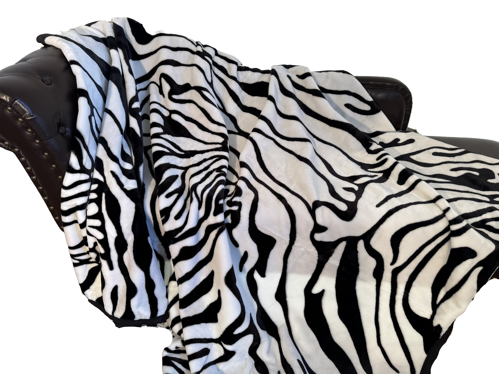 Kuscheldecke Tagesdecke Wohndecke Felloptik Zebra