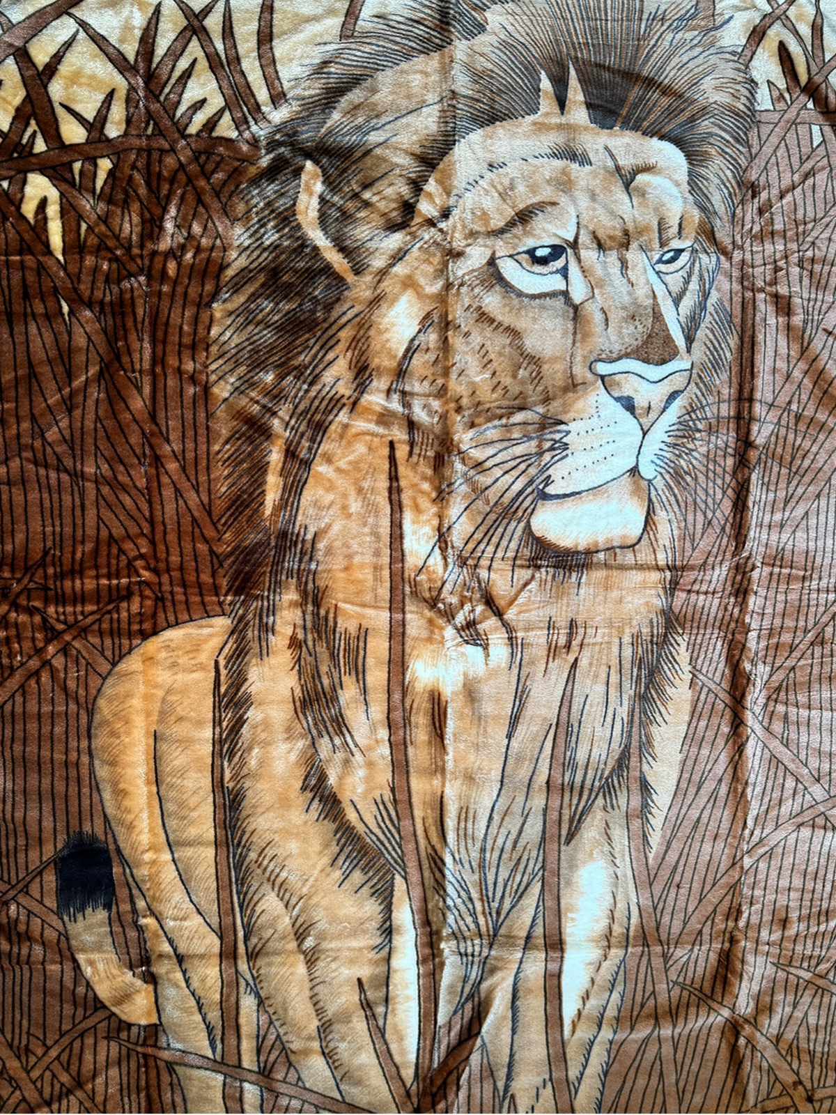 Kuscheldecke Tagesdecke Wohndecke Tiermotiv Löwe