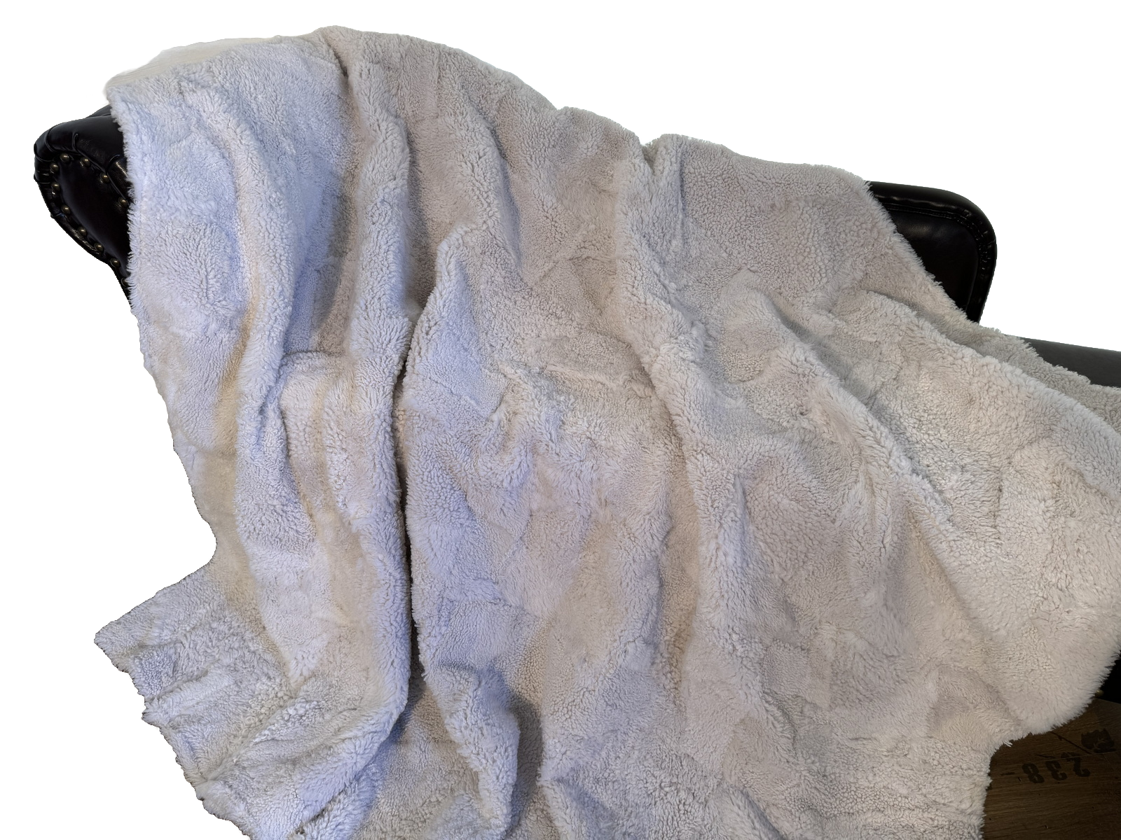 Echte Pelzdecke PD-138 Felldecke Lammfelldecke 160x200cm weiß