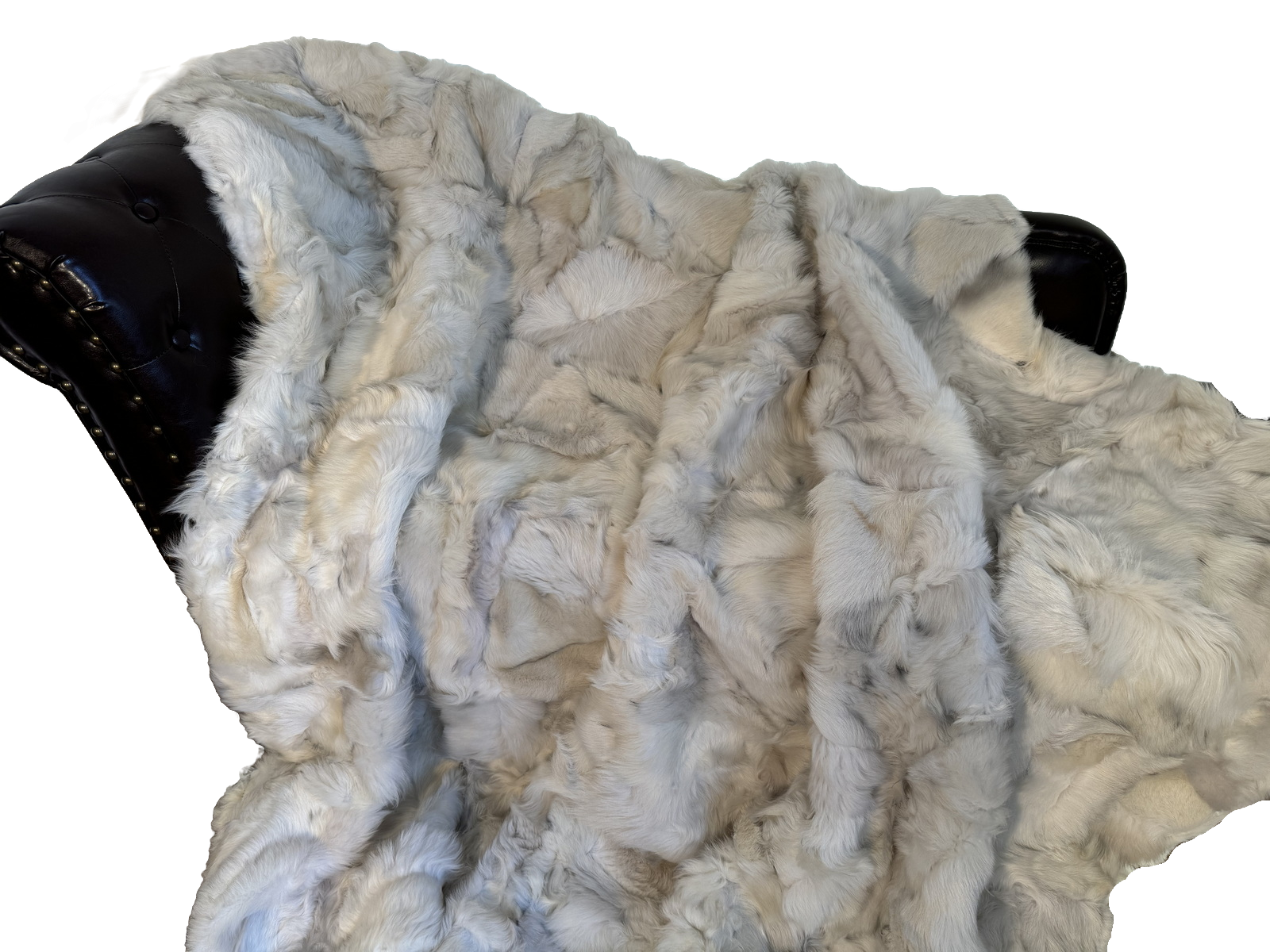 Echte Pelzdecke Felldecke Lammfelldecke 160x200cm beige