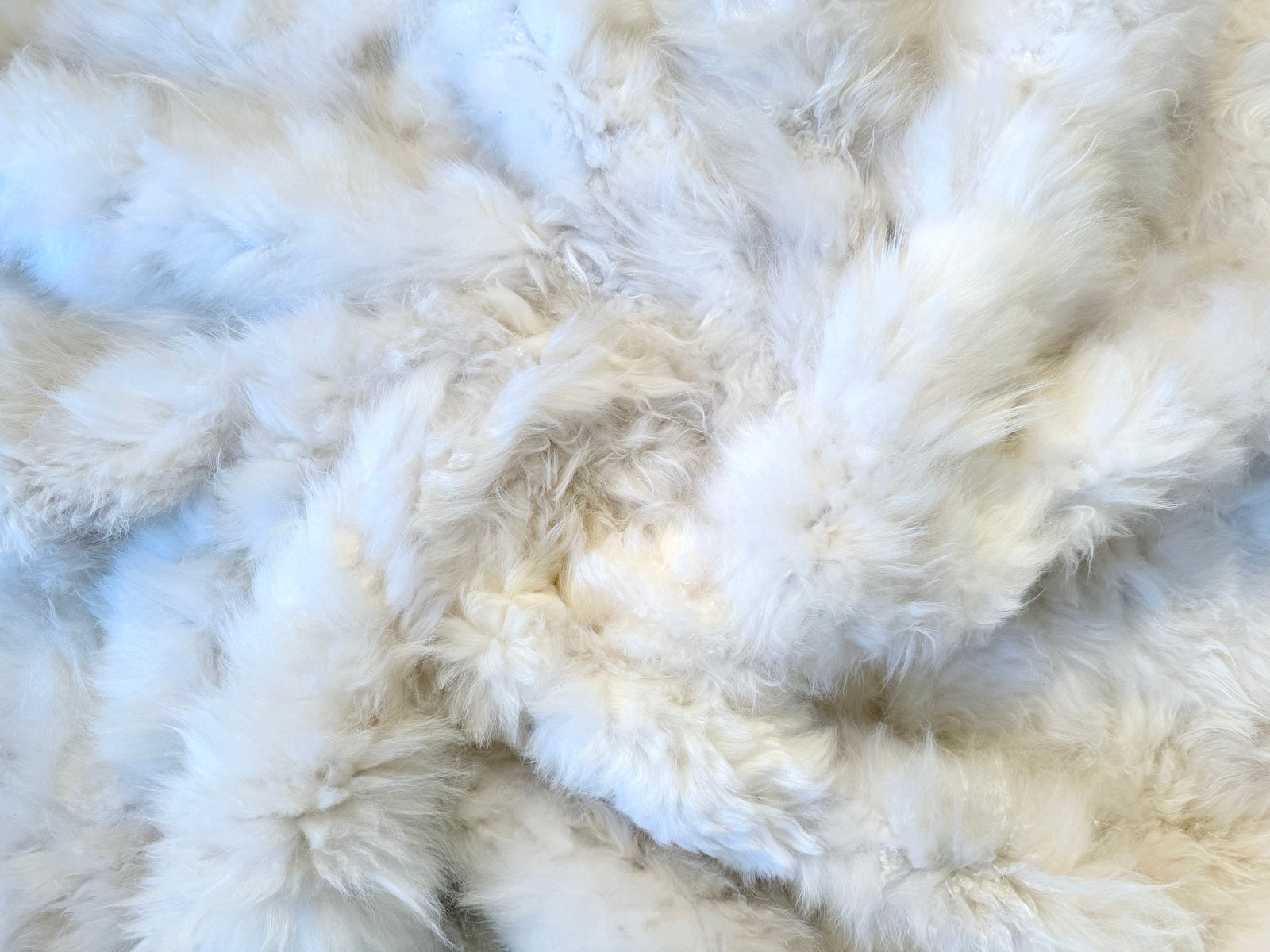 Echte Pelzdecke PD-214 Felldecke Fuchsfelldecke 160x200cm weiss