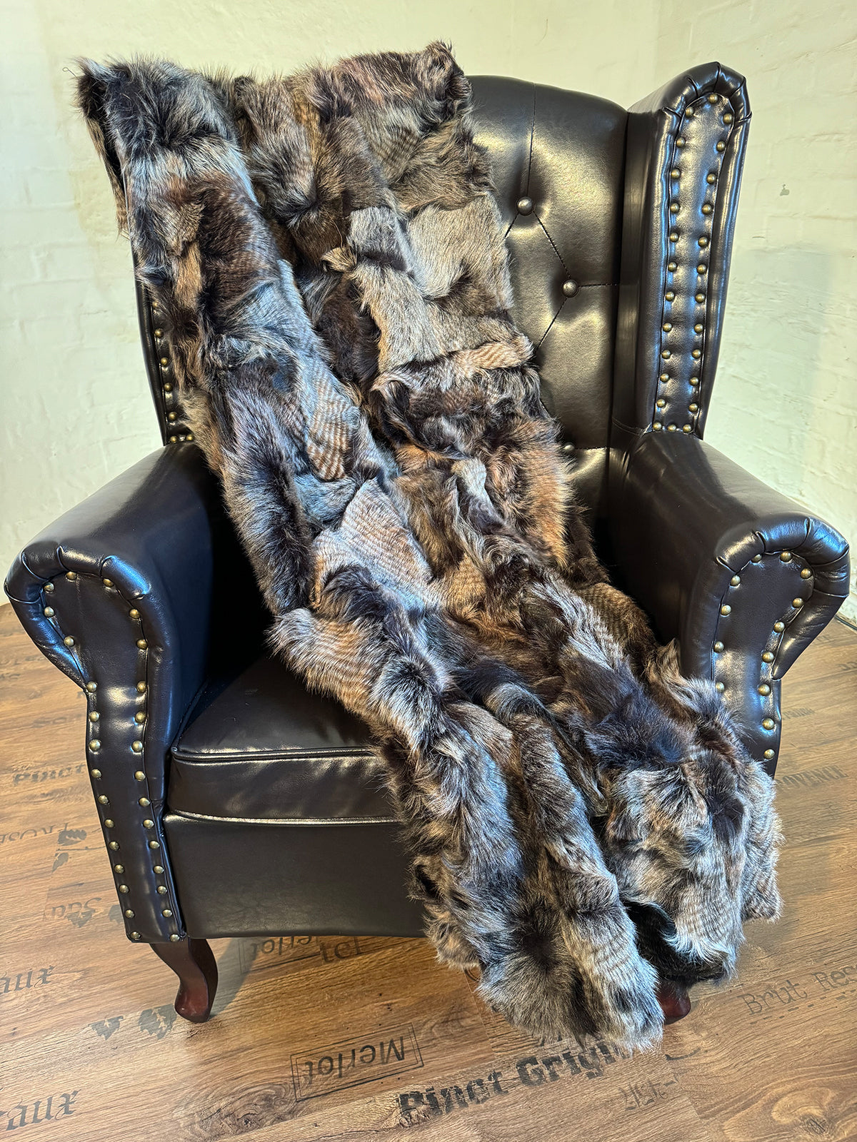 Echter Pelzläufer PL-256 Fellläufer Lammfellläufer 160x60cm grau braun schwarz