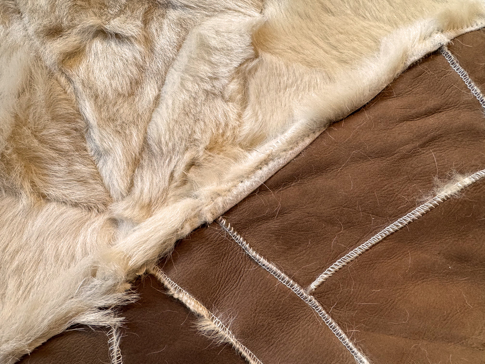 Echter Pelzläufer PL-257 Fellläufer Lammfellläufer 160x60cm creme