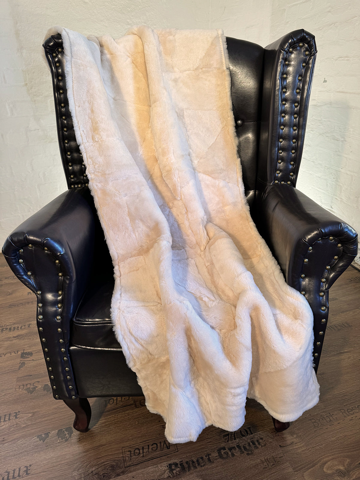 Echter Pelzläufer PL-259 Fellläufer Lammfellläufer 160x60cm creme