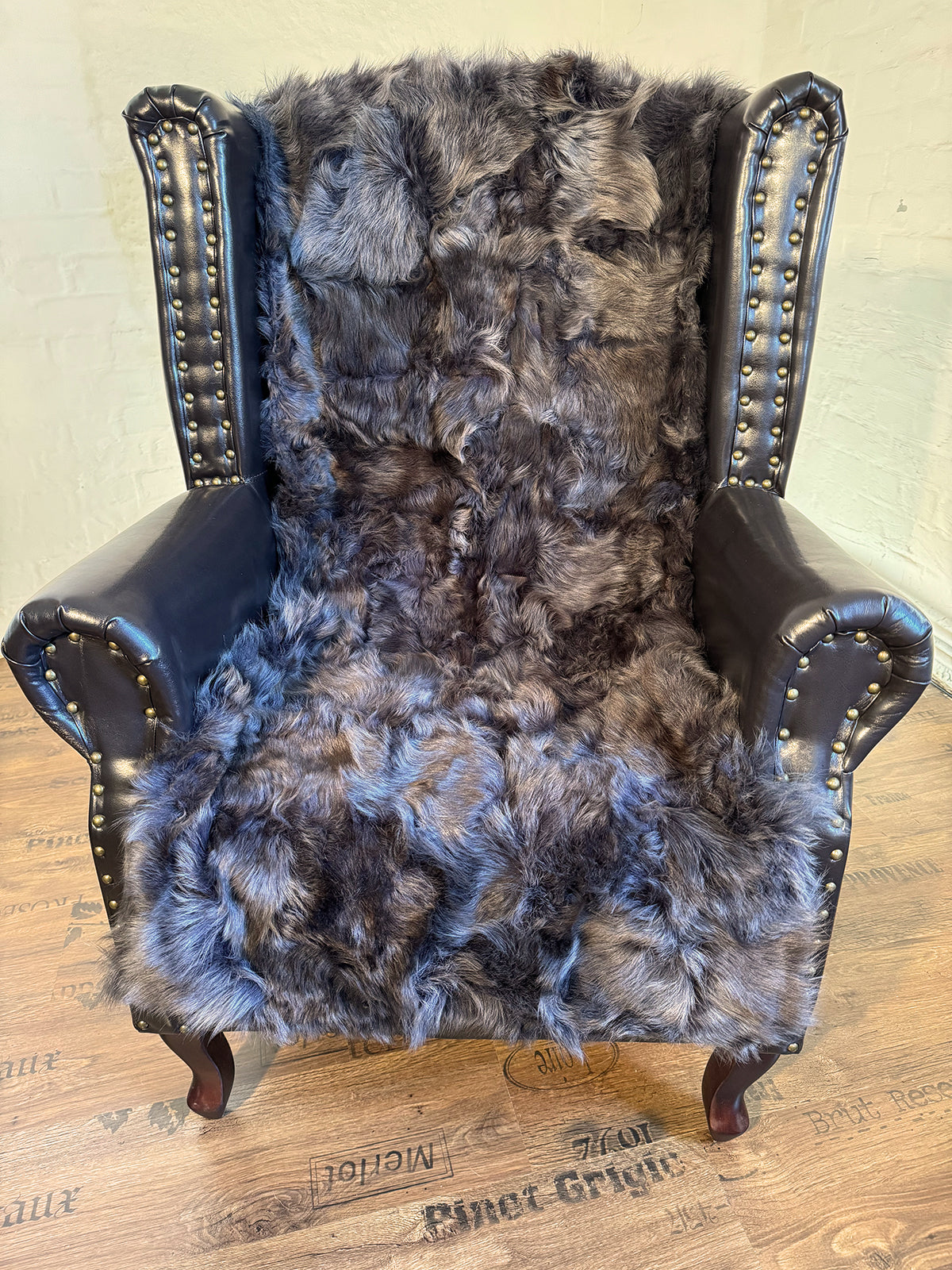 Echter Pelzläufer PL-260 Fellläufer Lammfellläufer 160x60cm graubraun taupe