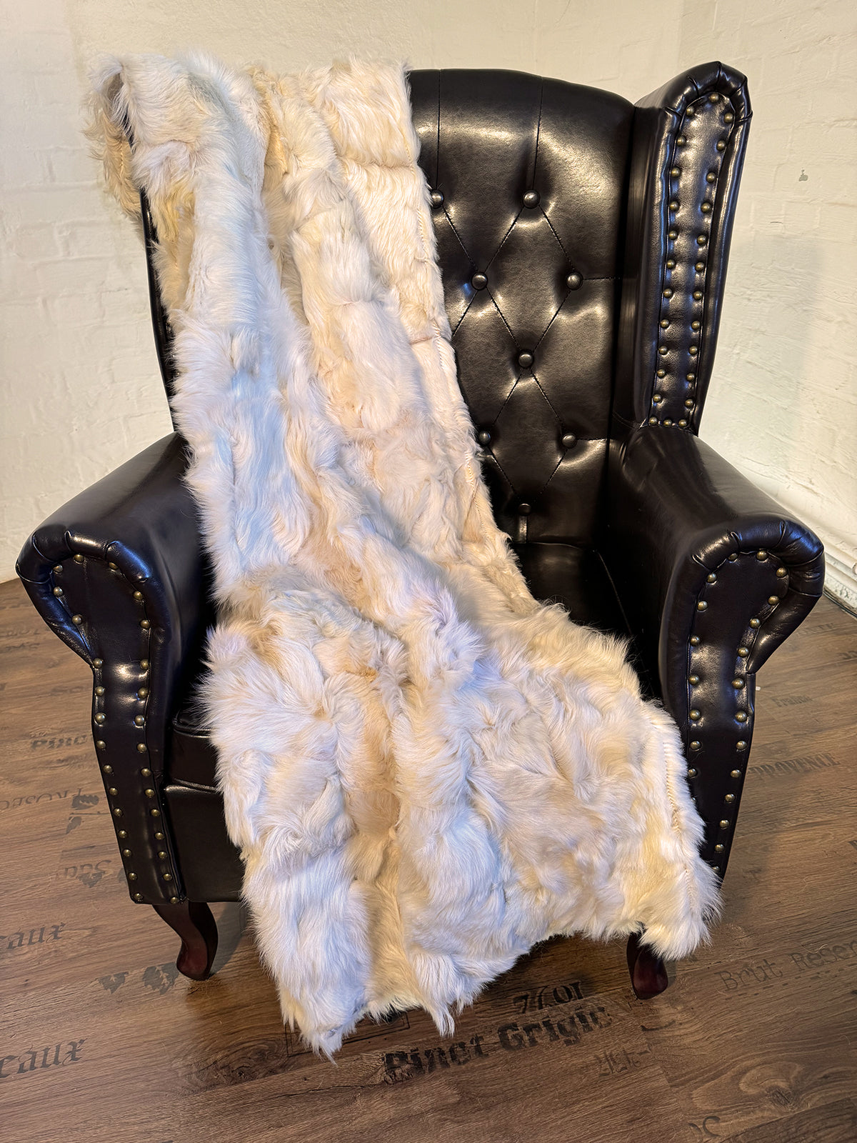 Echter Pelzläufer PL-269 Fellläufer Lammfellläufer 160x60cm wollweiß