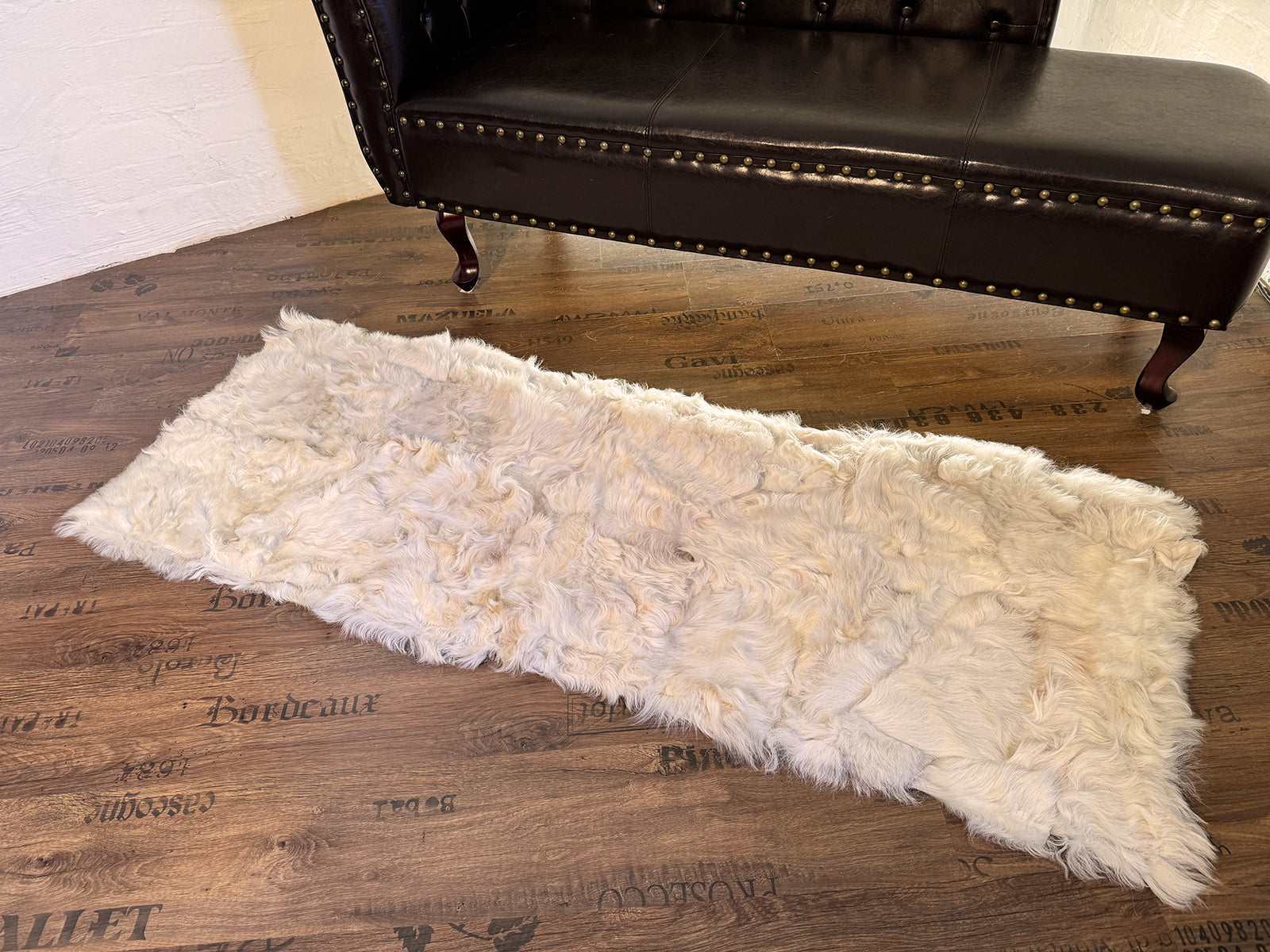 Echter Pelzläufer PL-270 Fellläufer Lammfellläufer 160x60cm wollweiß