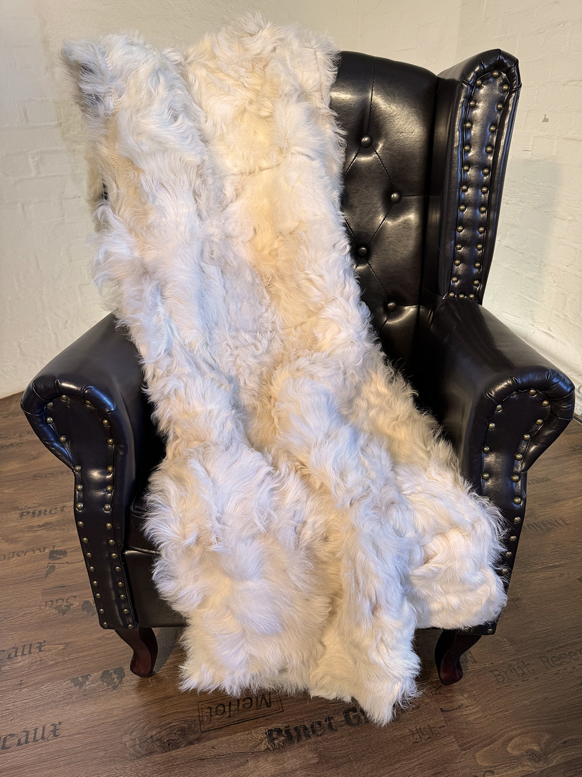 Echter Pelzläufer PL-270 Fellläufer Lammfellläufer 160x60cm wollweiß