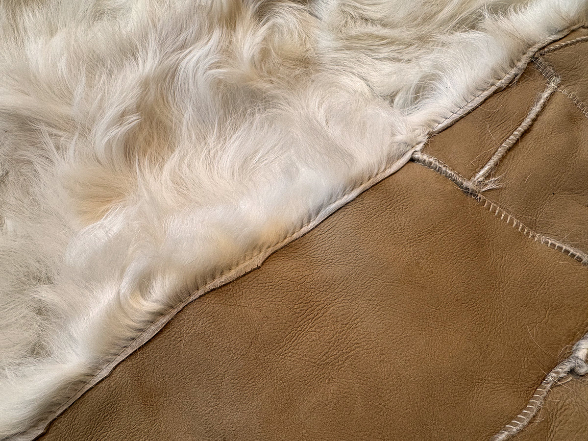 Echter Pelzläufer PL-270 Fellläufer Lammfellläufer 160x60cm wollweiß