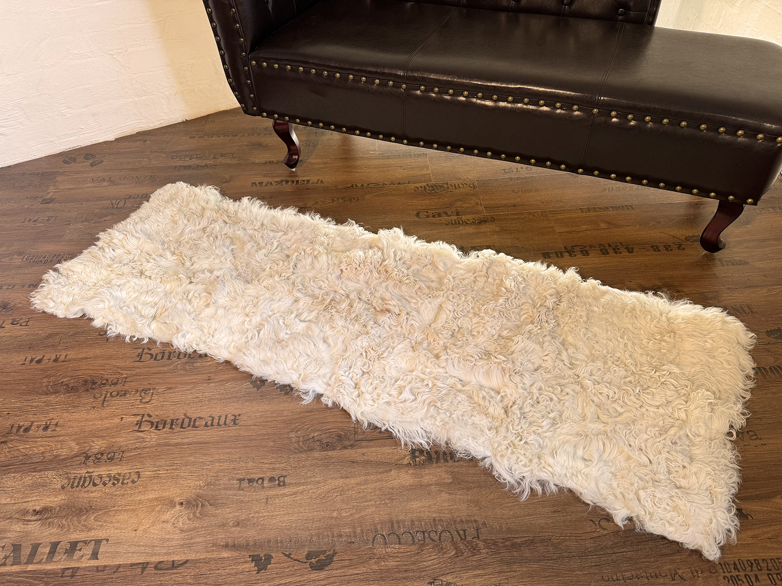 Echter Pelzläufer PL-271 Fellläufer Lammfellläufer 160x60cm wollweiß