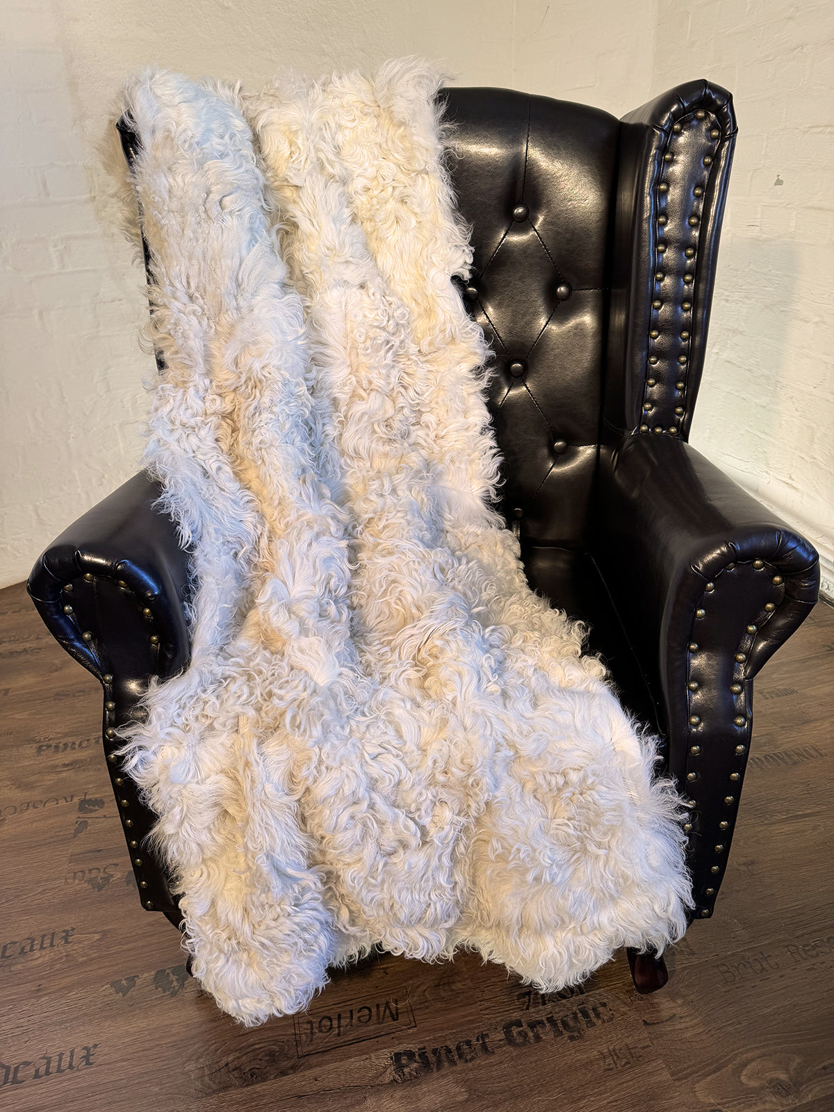 Echter Pelzläufer PL-271 Fellläufer Lammfellläufer 160x60cm wollweiß