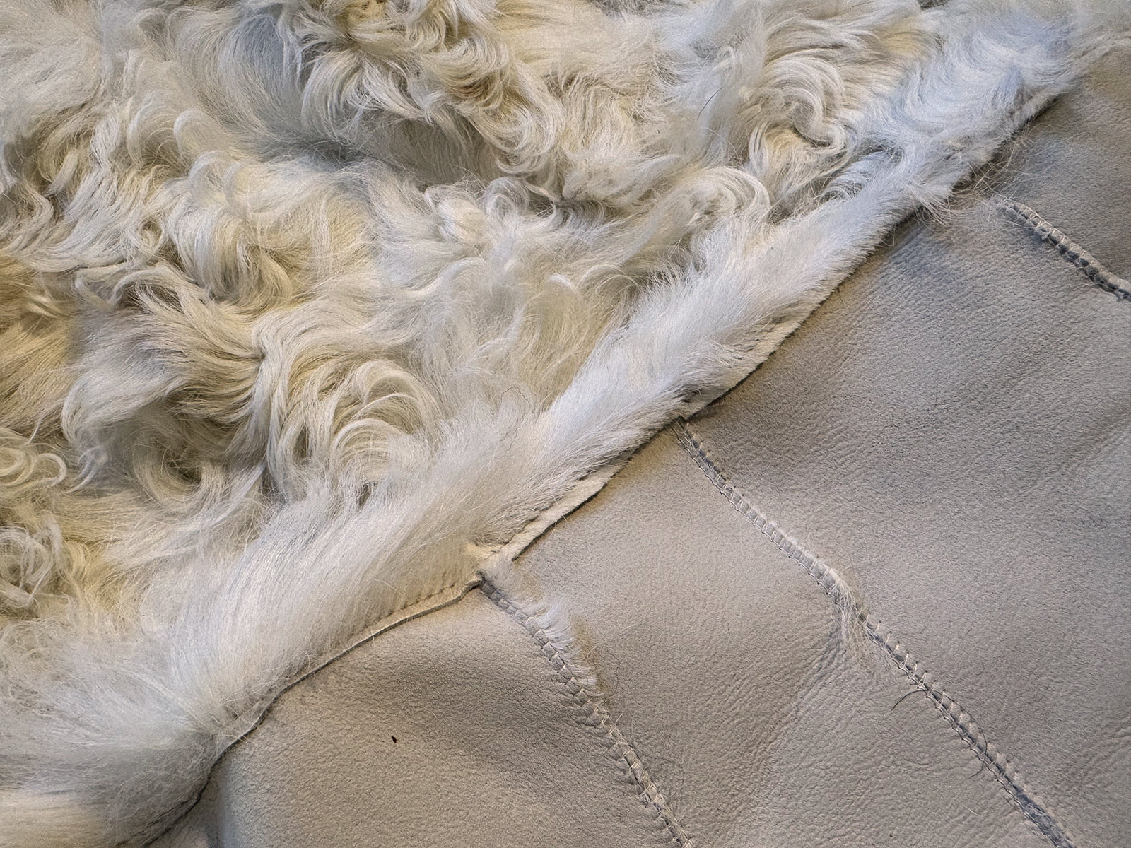 Echter Pelzläufer PL-271 Fellläufer Lammfellläufer 160x60cm wollweiß