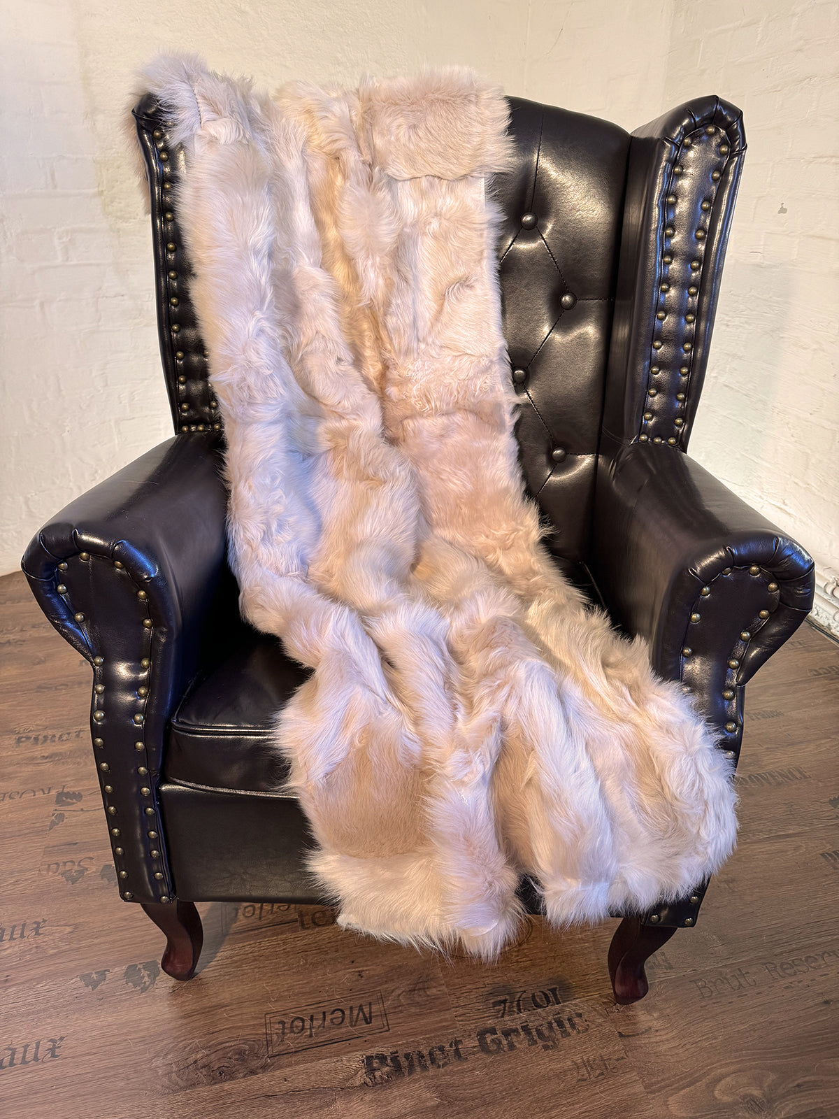 Echter Pelzläufer PL-272 Fellläufer Lammfellläufer 160x60cm mandelbraun