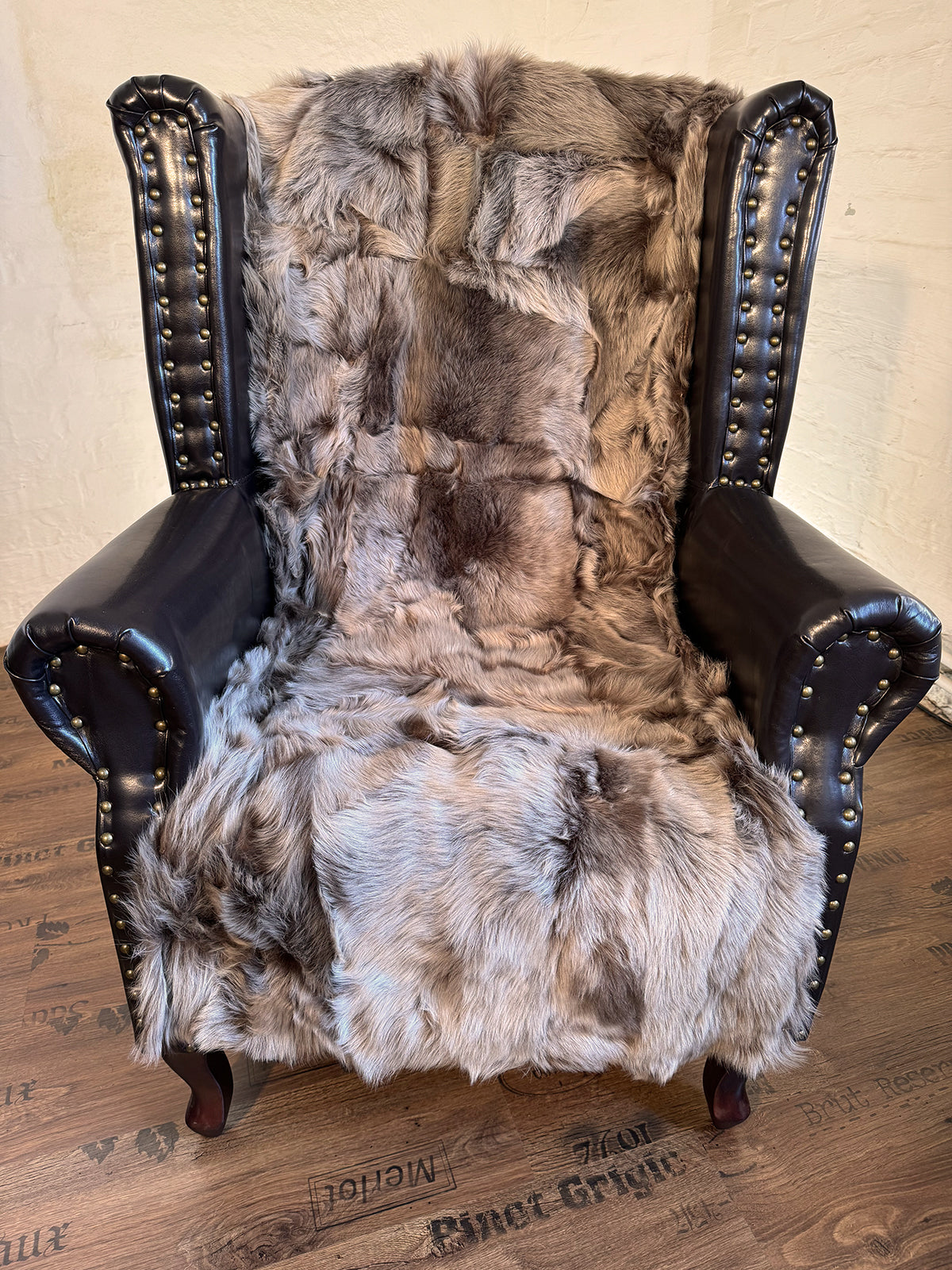 Echter Pelzläufer PL-274 Fellläufer Lammfellläufer 160x60cm graubraun