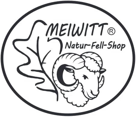 MEIWITT® Schaffellteppich weiss hellbraun geflammt