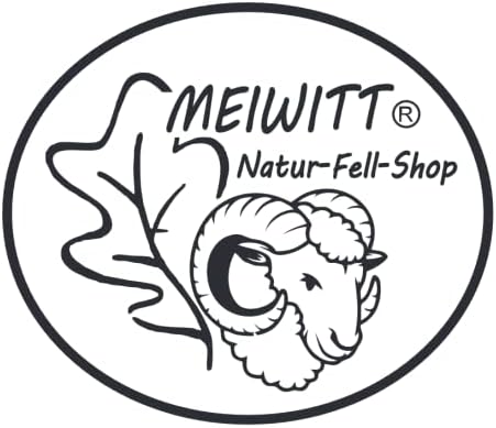 MEIWITT® Lammfell, Schaffell weiss - hellbraun geflammt