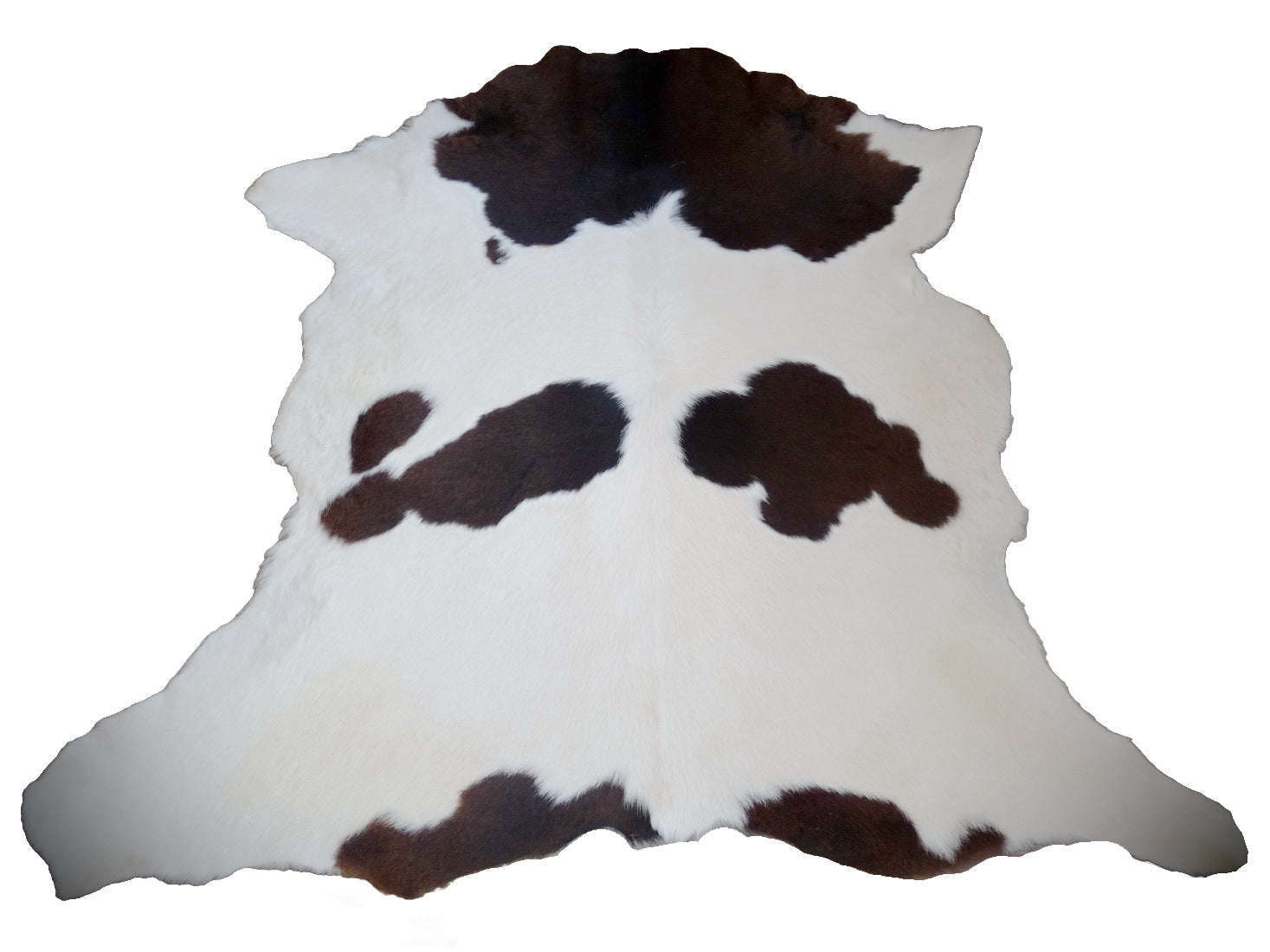 Kuhfell weiss - braun 120x130cm #554