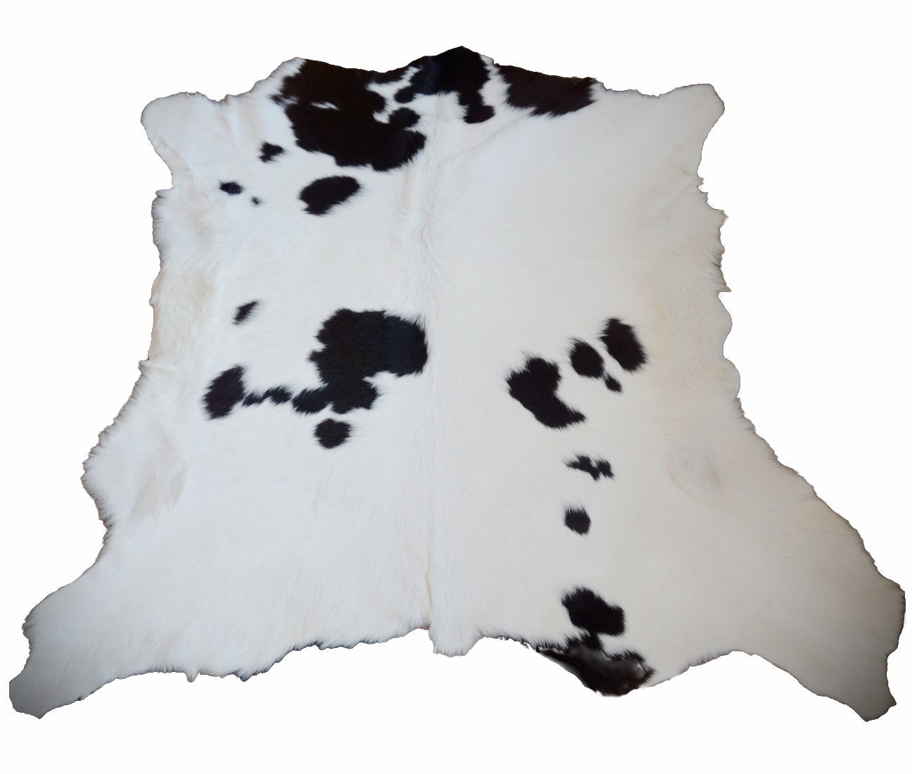 Kuhfell weiss - braun 115x120cm #558